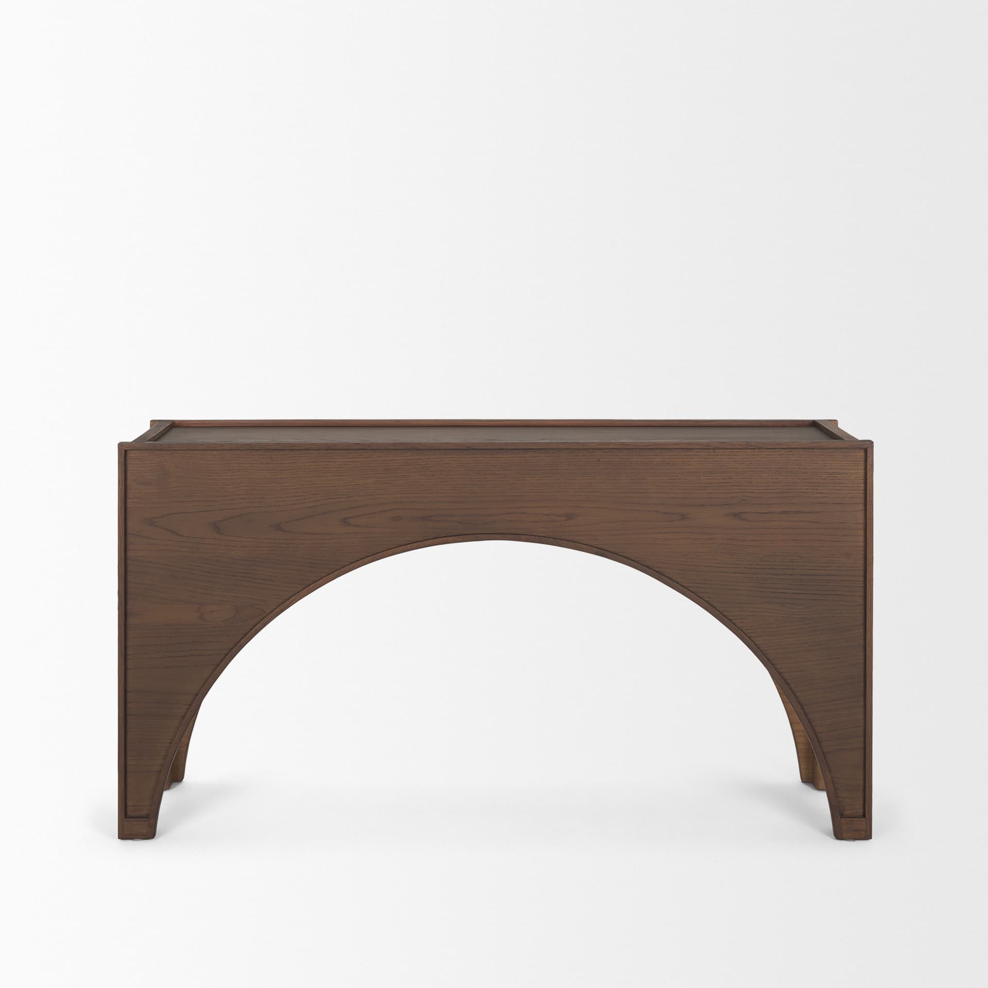 Laraya Dark Brown Wood Arched Console Table — product photograph