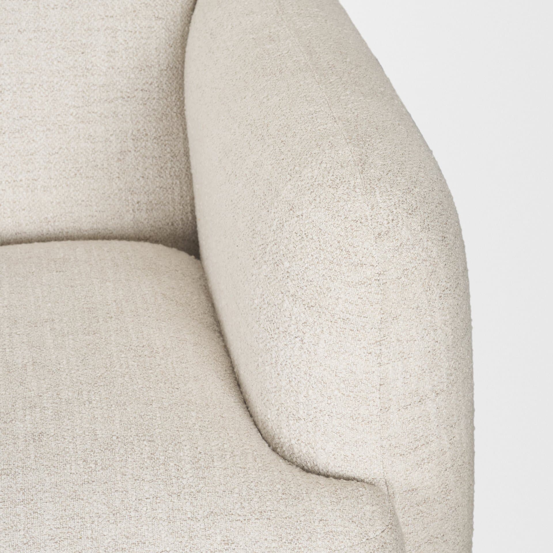 Saga Cream Fabric 3 Seater Sofa — product photograph