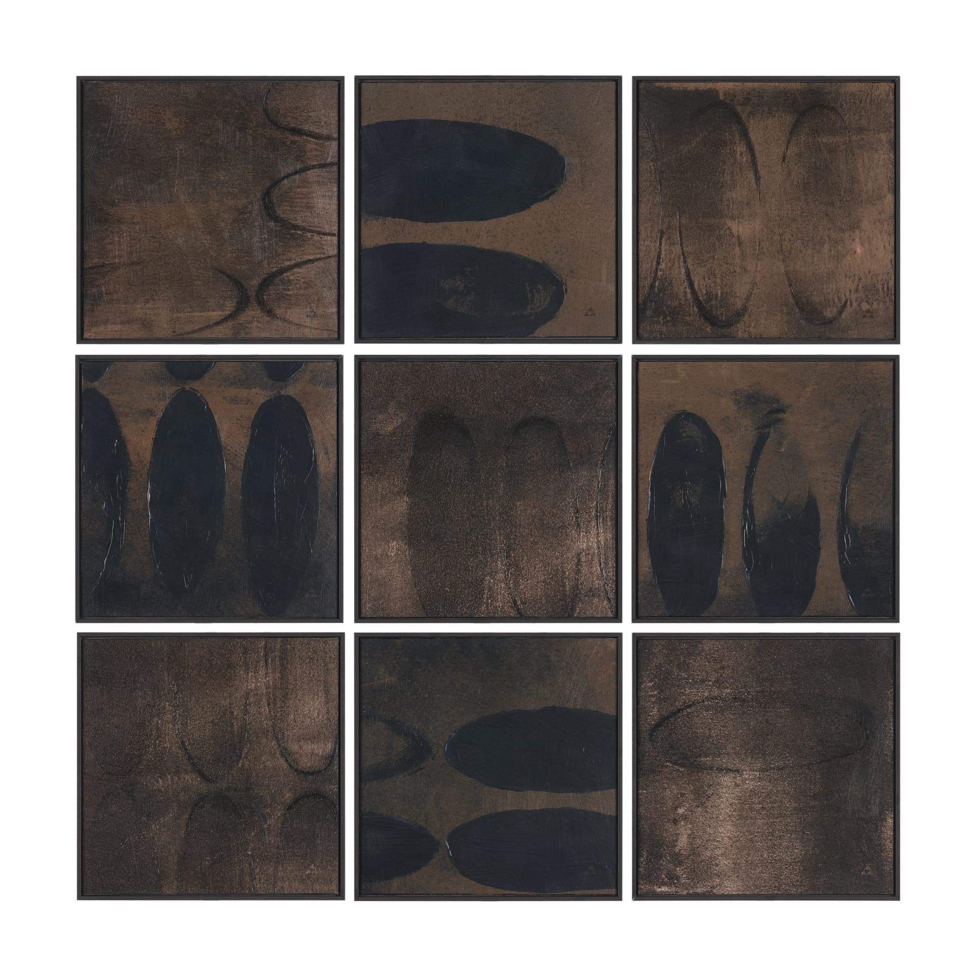 Earthly Echoes (Set of 9) by Mercana Studio a Hand Embellished Framed Art Print — product photograph