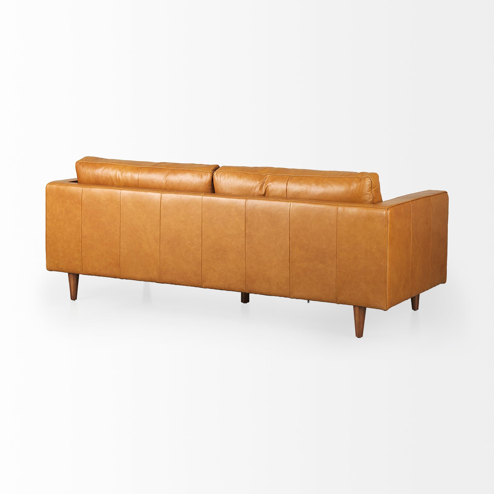 Svend 88.0L x 38.0W x 34.0H Tan Leather Sofa — product photograph
