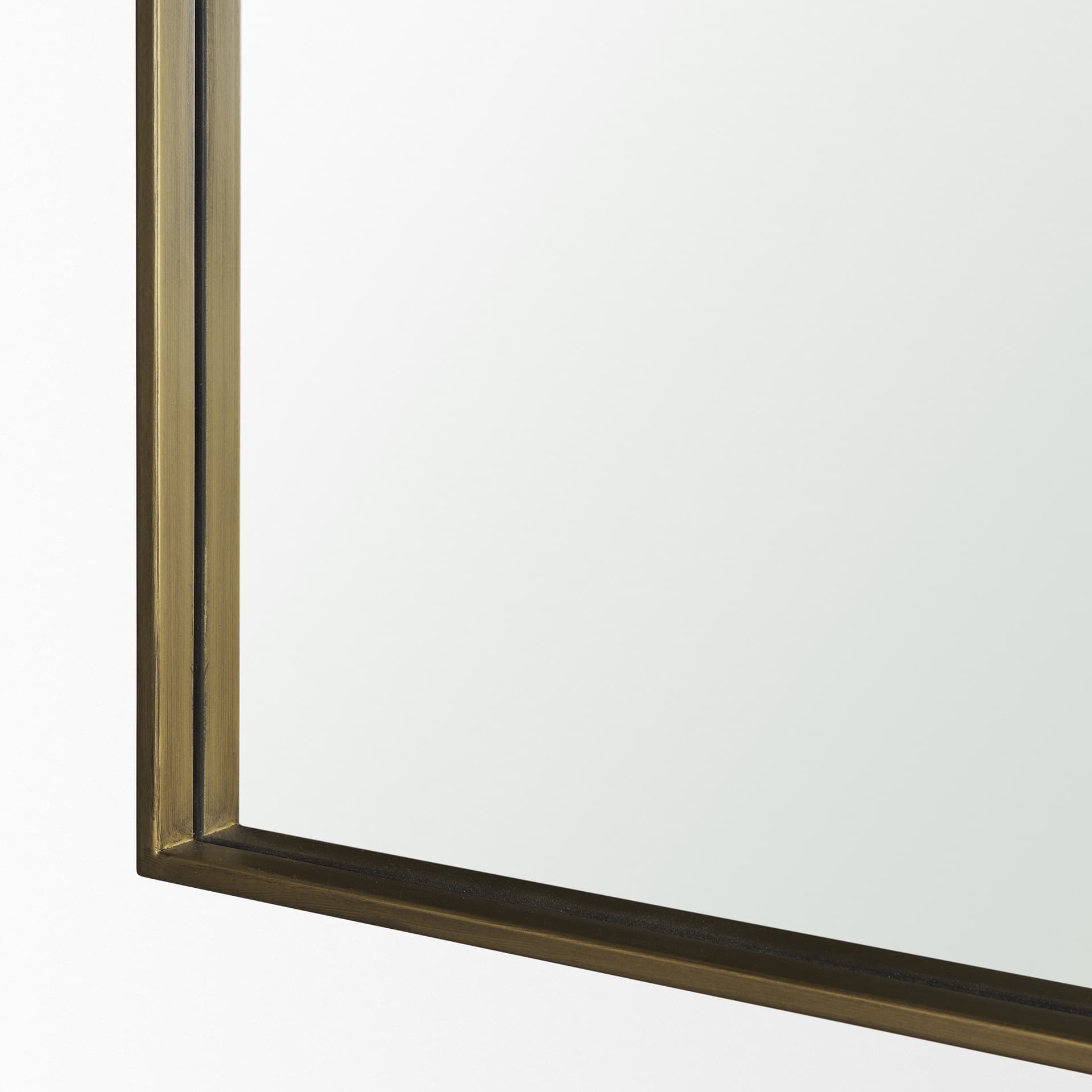 Timon Brushed Gold Square Arched Mirror — product photograph