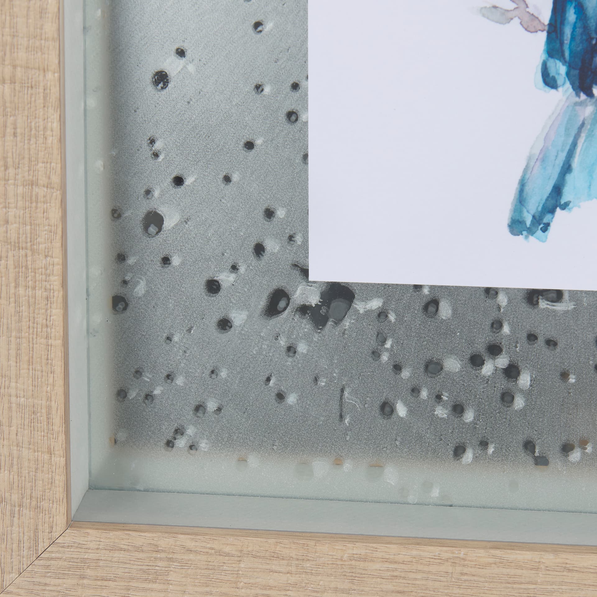 Eastern Blue II by Mercana Studio a Hand Embellished Textured Framed Art Print Matted under Glass — product photograph