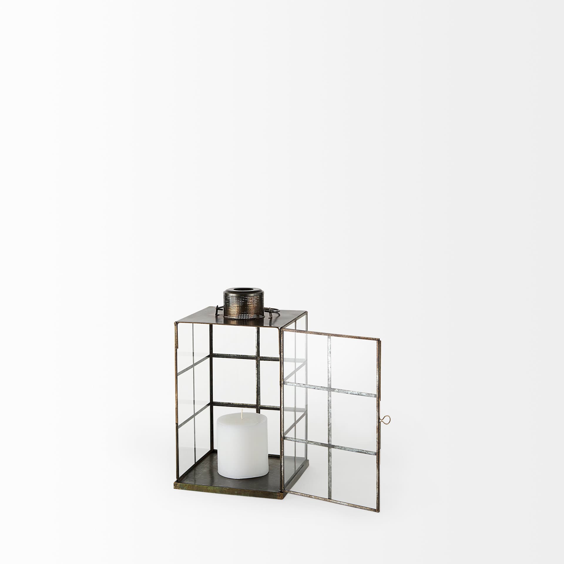 Grimwig (Small) 8L x 8W x 15H LANTERN W/SHEET BASE WITHOUT BEVEL — product photograph