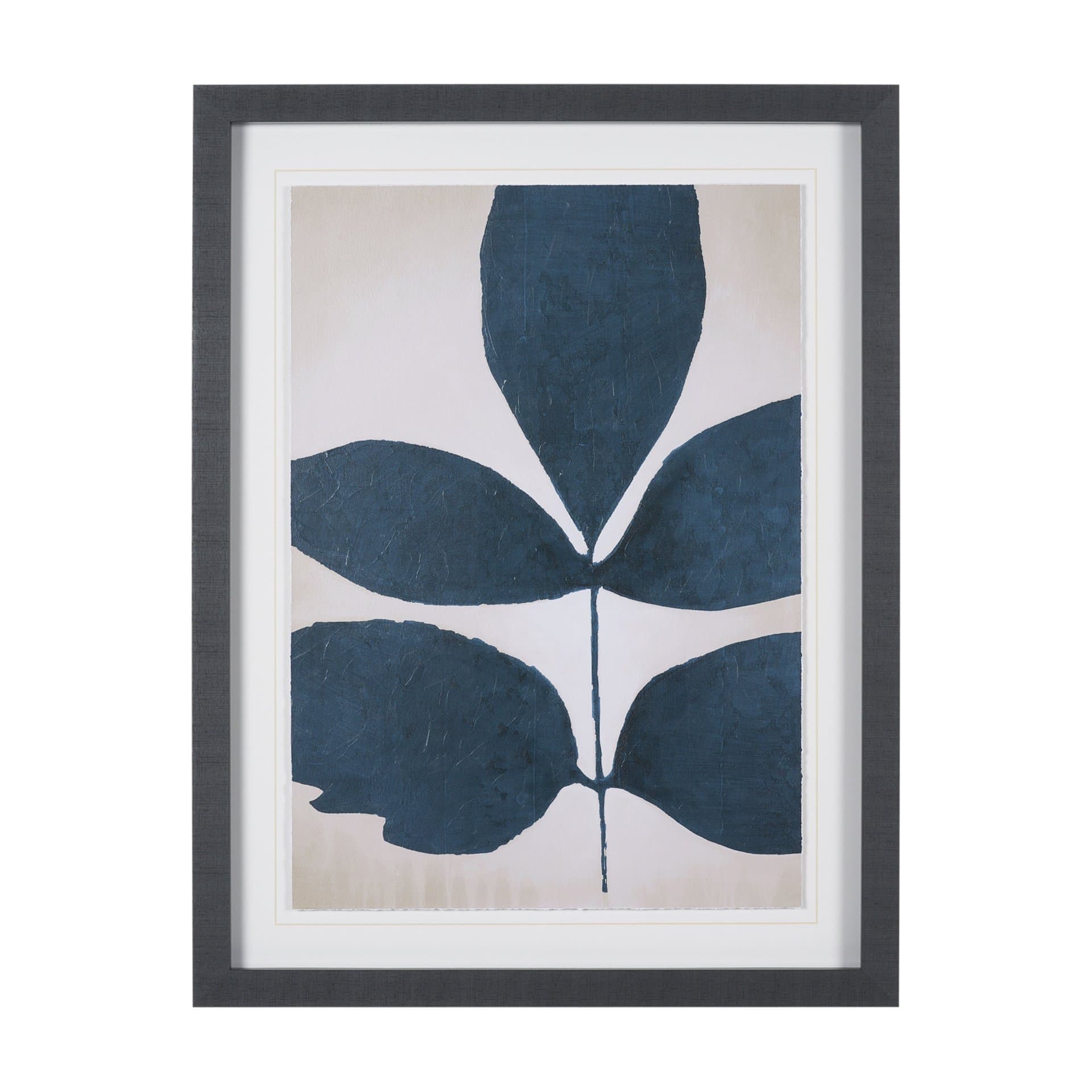 Dreamy Blues I by Stacy Daguiar Hand-Embellished Textured Framed Artwork Matted under Glass — product photograph