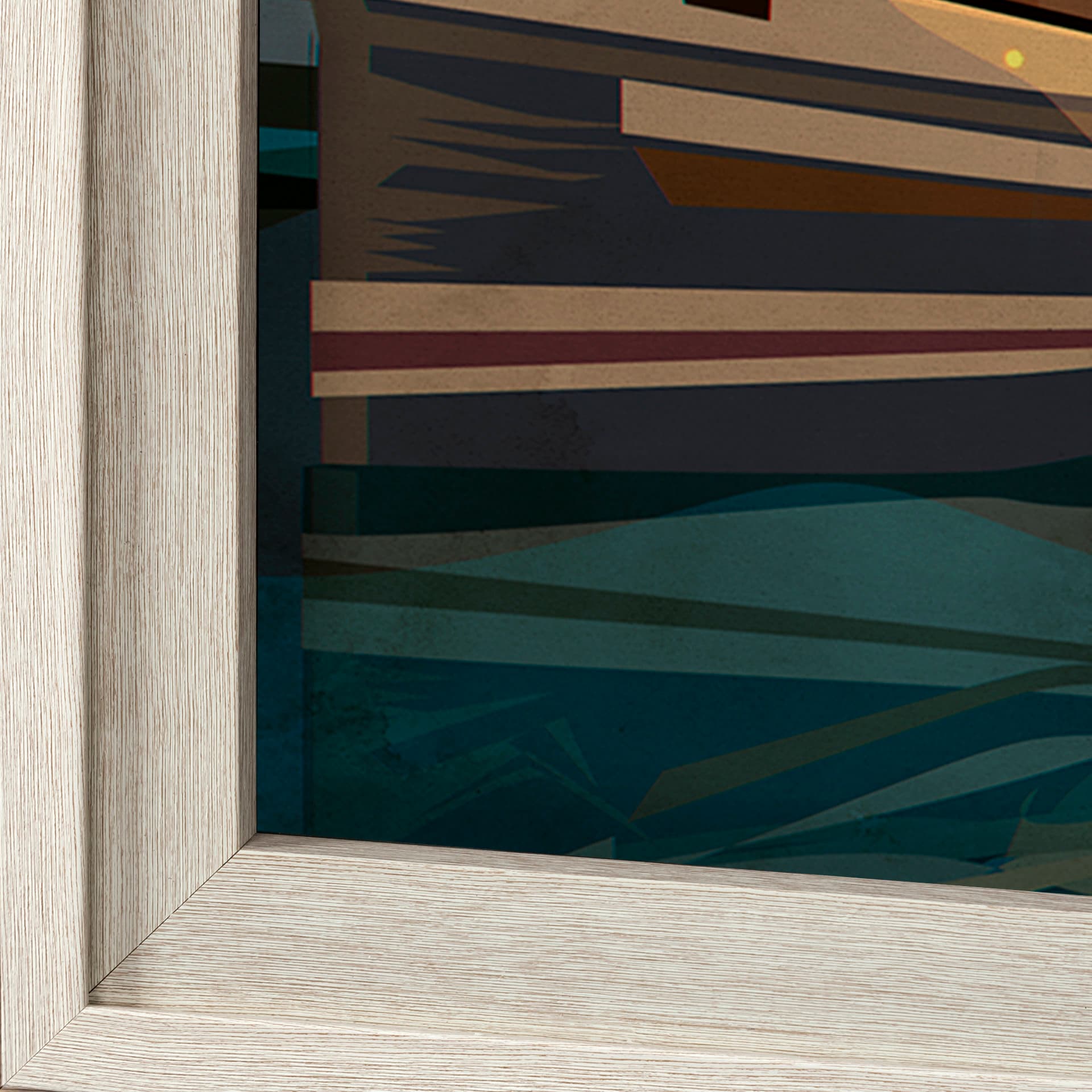 Victoria Go Canada (XL) by Mercana Studio a Hand Embellished Decograph Framed Art Print under Glass — product photograph