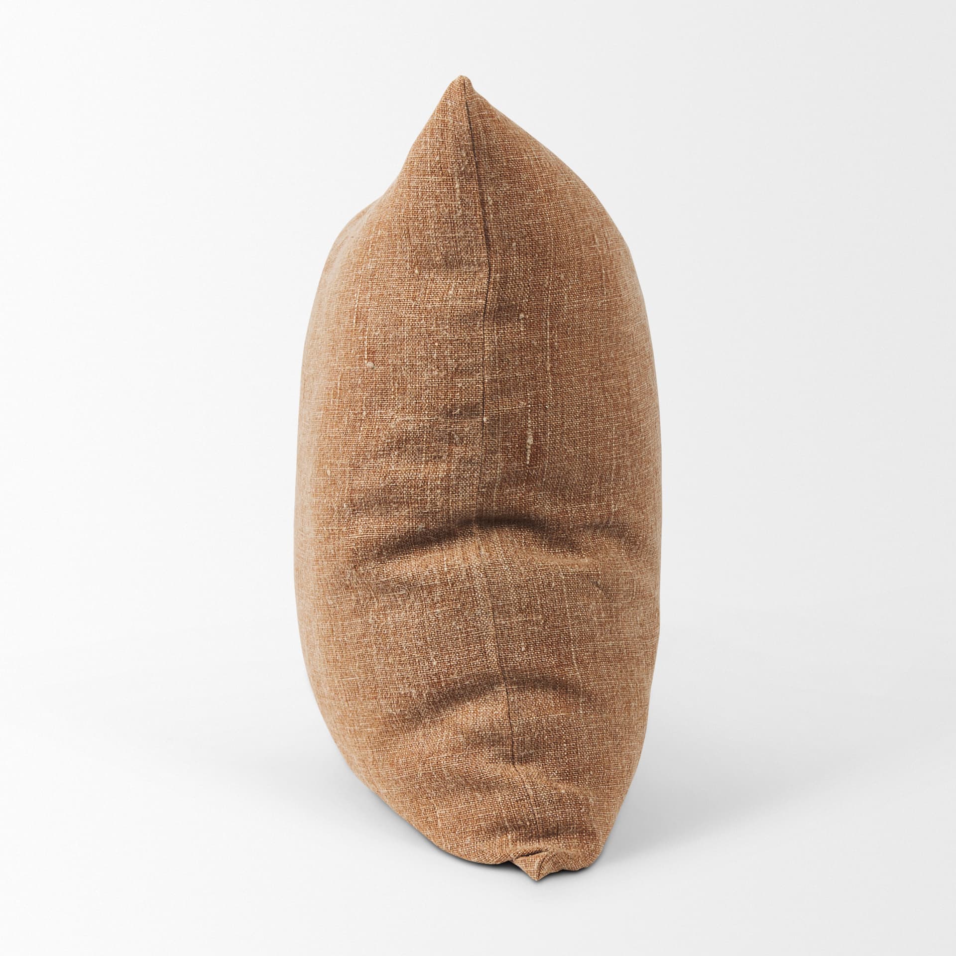 Jack 22x22 Rust Linen Square Decorative Pillow Cover w/Down Filler — product photograph