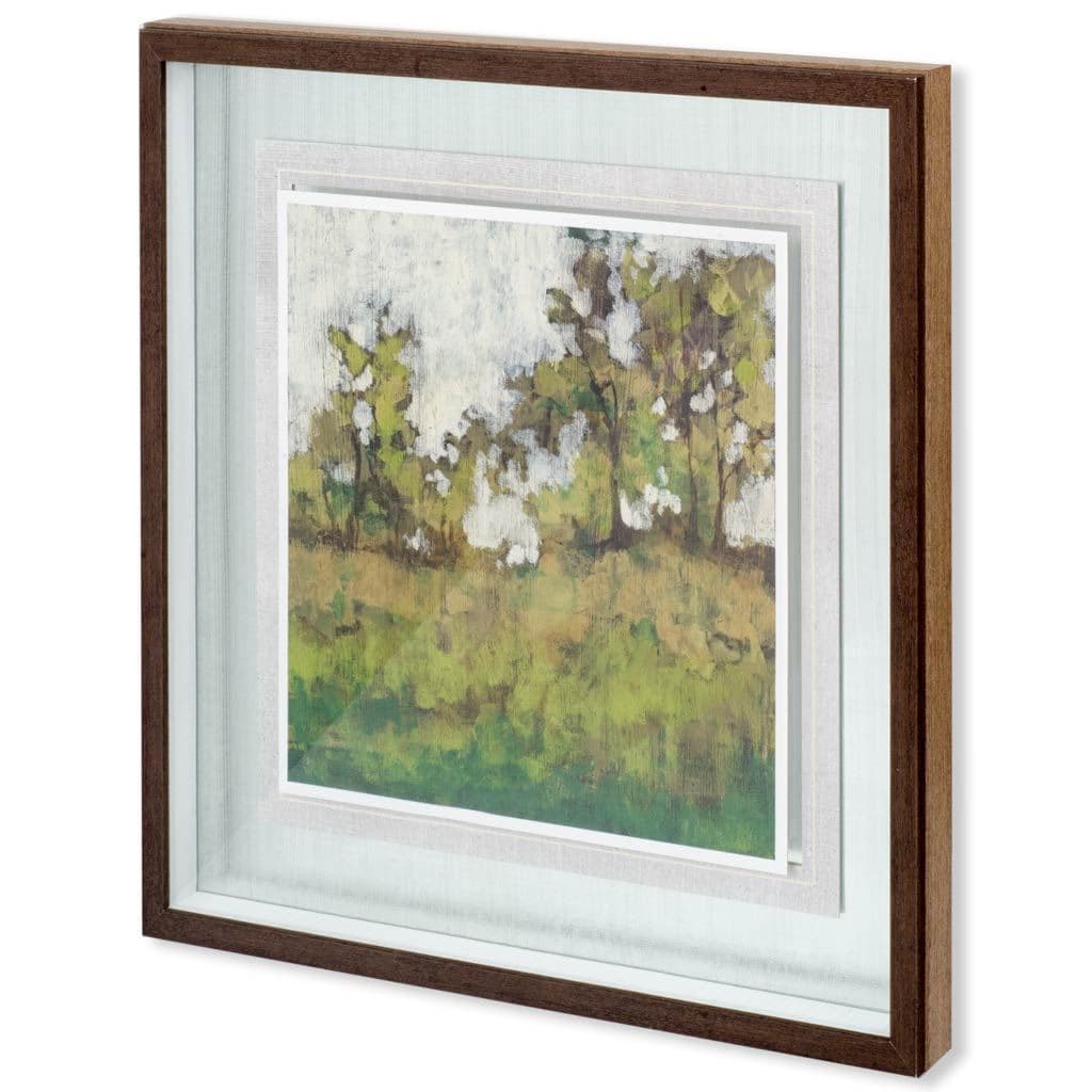 Meadow Lands I by Jennifer Goldberger Hand Embellished Textured Framed Art Print Matted under Glass — product photograph