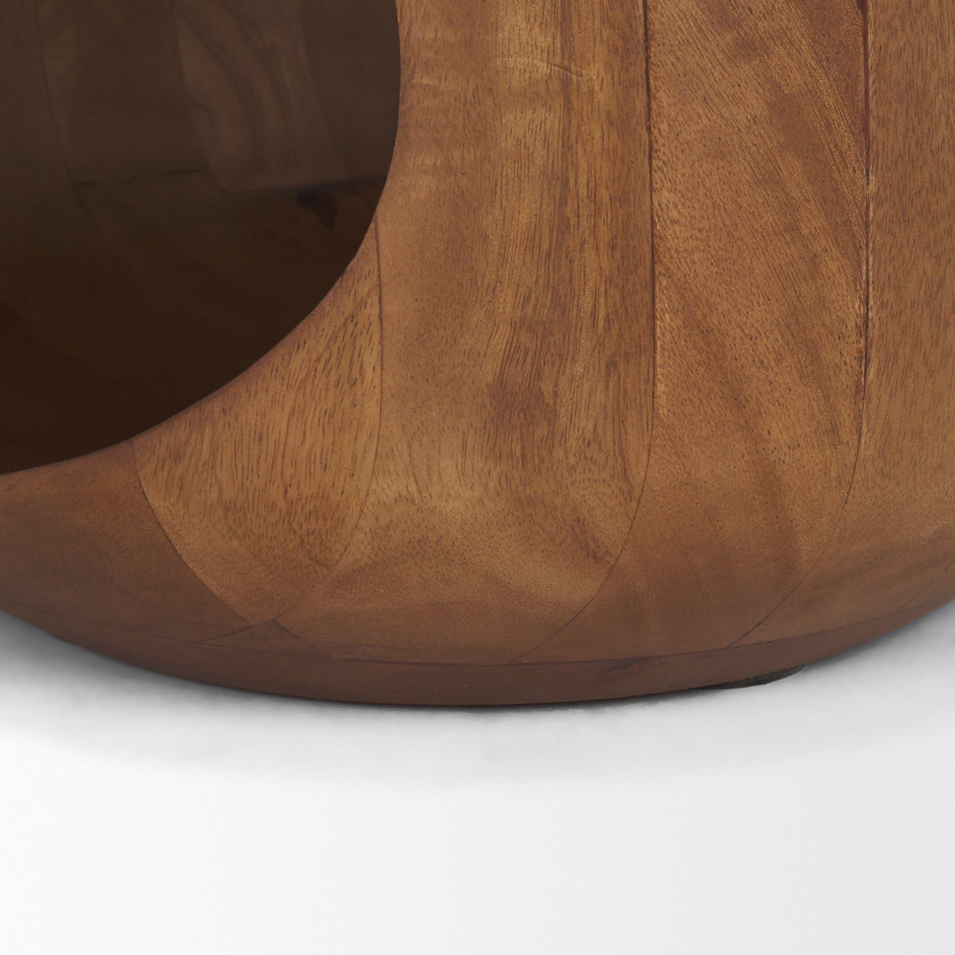 Cove Mid-Brown Sculptural Open Side Table — product photograph