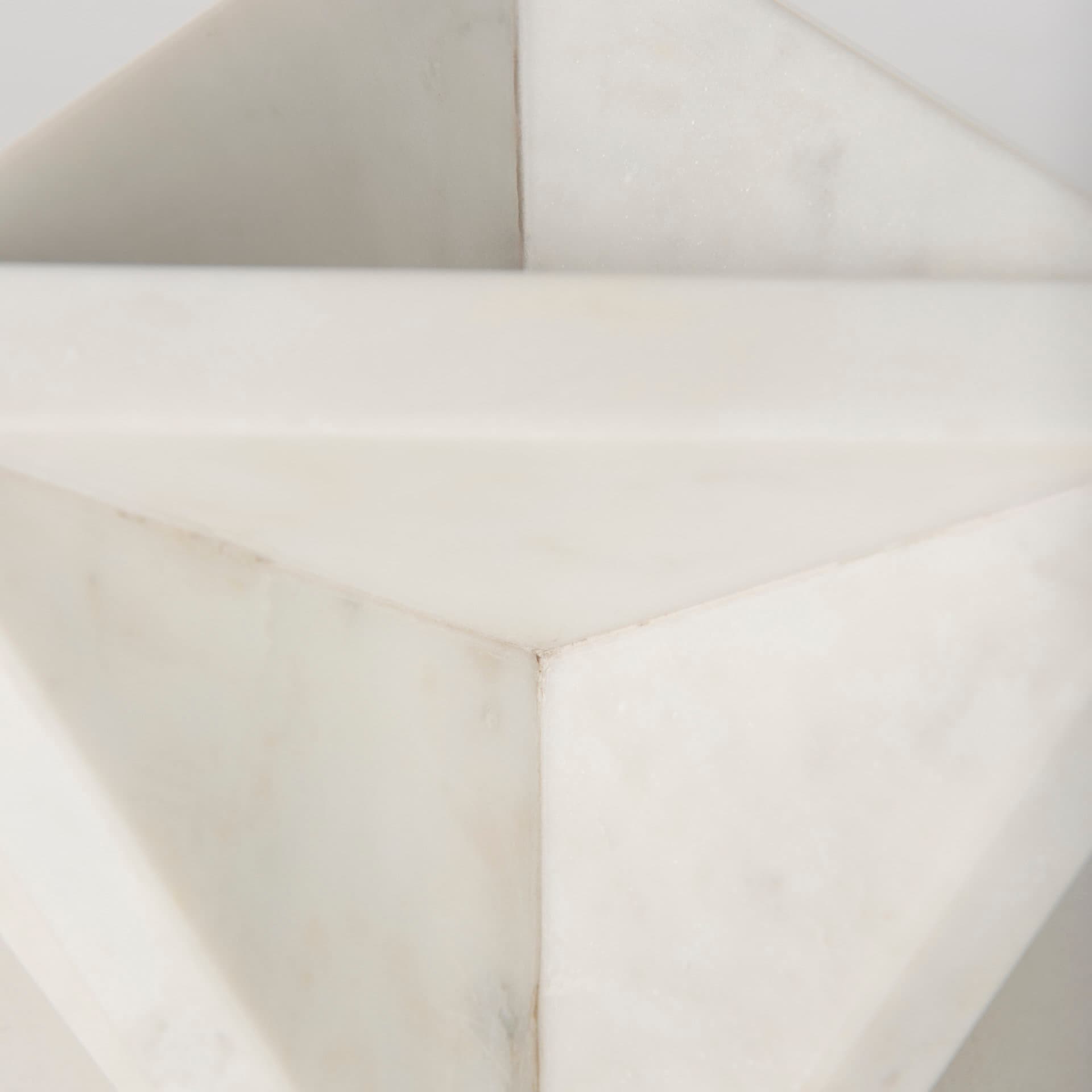 Sophia 5.5 L x 5.5 W x 8.5 H White Marble Decor Stand — product photograph