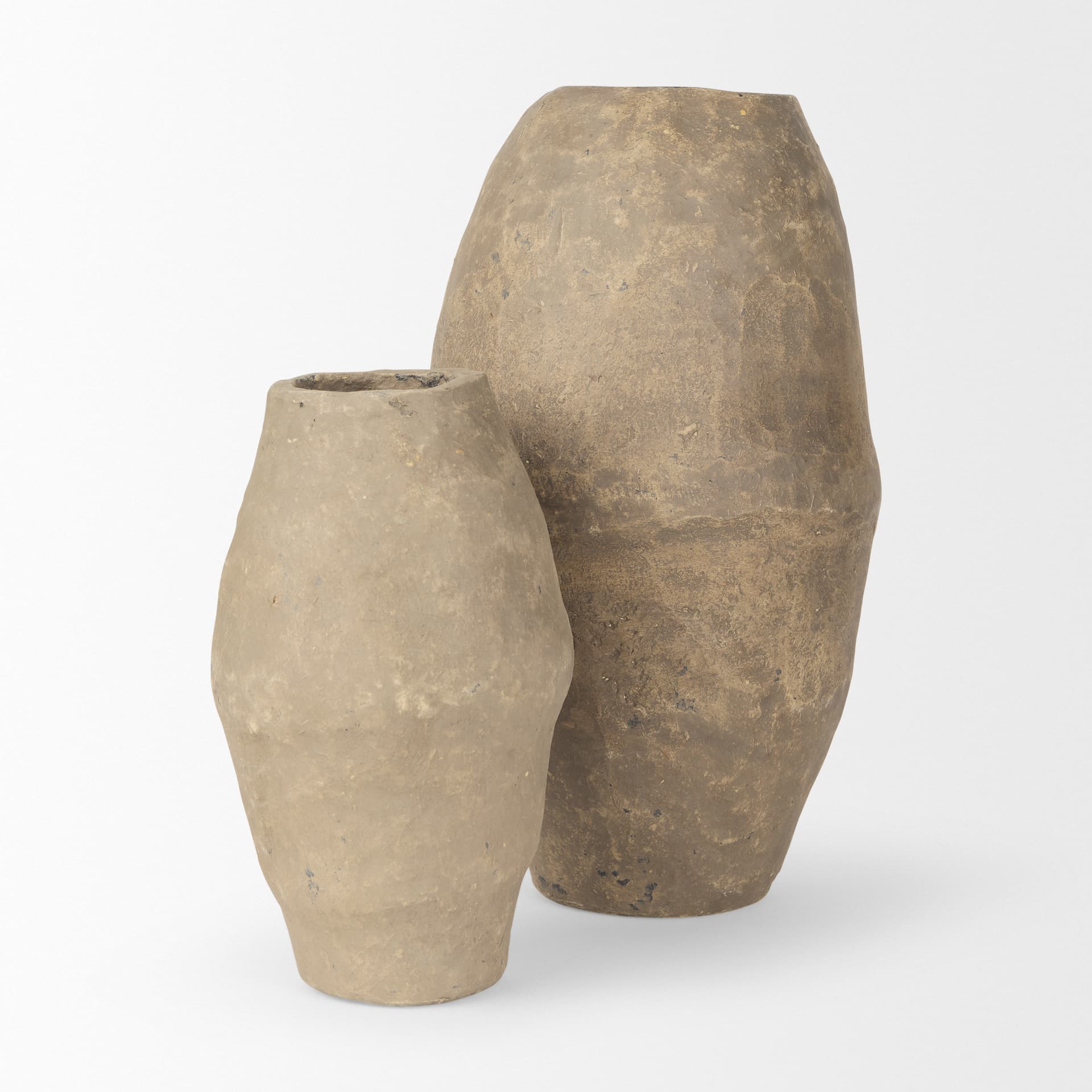 Rundal Large Gray Paper Mache Vase — product photograph