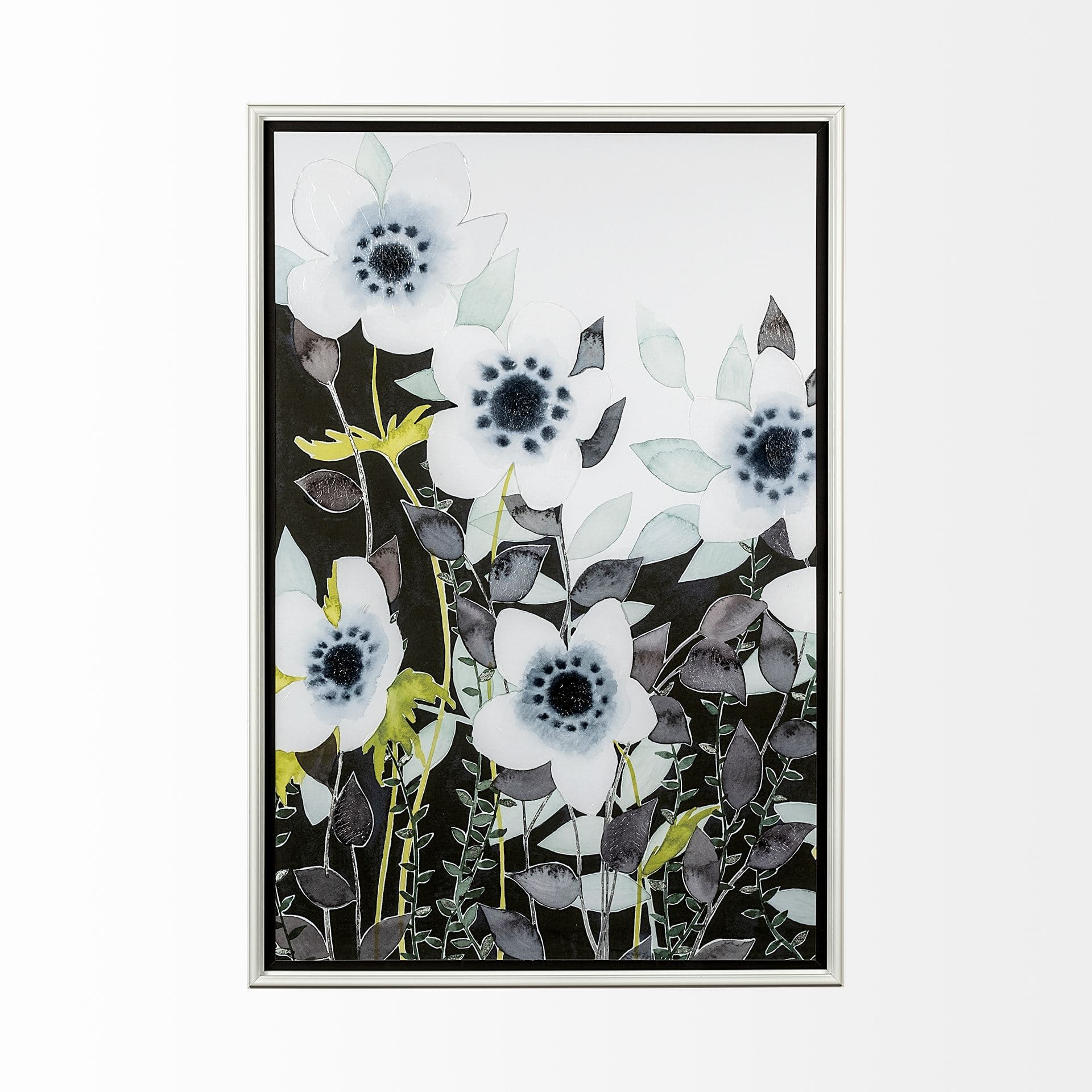 Night Foliage II by Grace Popp a Hand Embellished Textured Framed Art Print Matted under Glass — product photograph