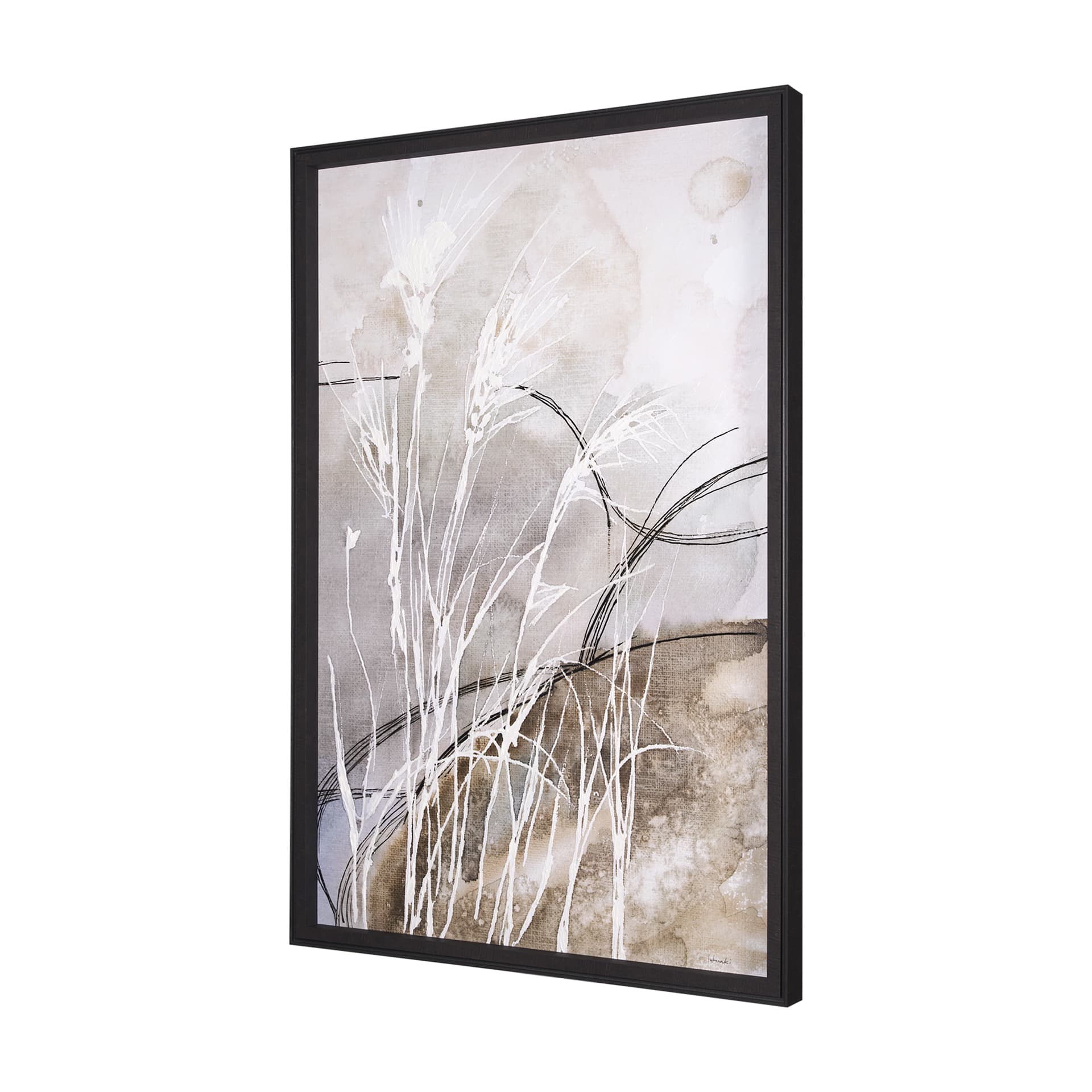 Blowing Grass II by Mercana Studio a Hand Embellished Textured Framed Art Print — product photograph