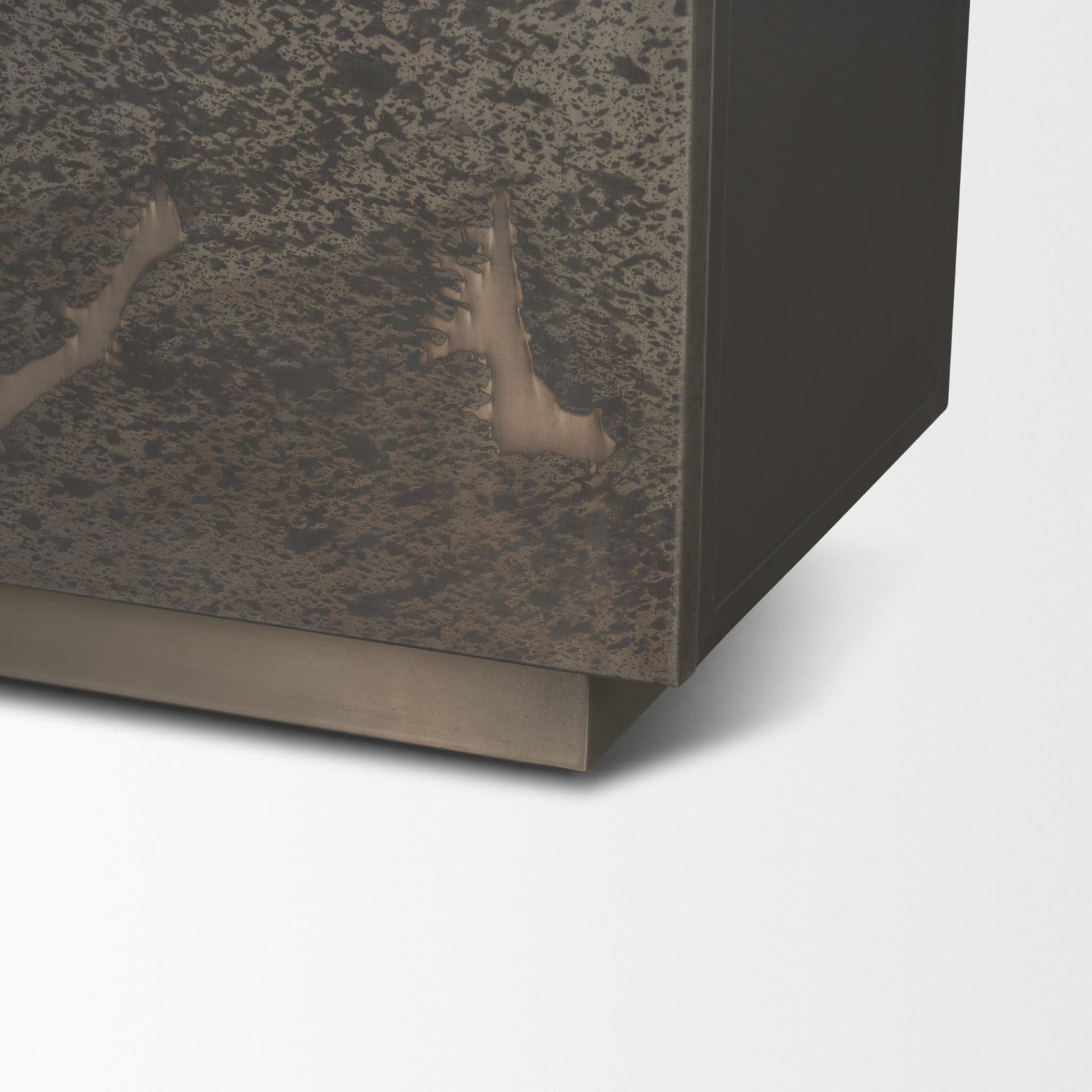 Roxdale Acid Washed Iron Metal Accent Cabinet — product photograph