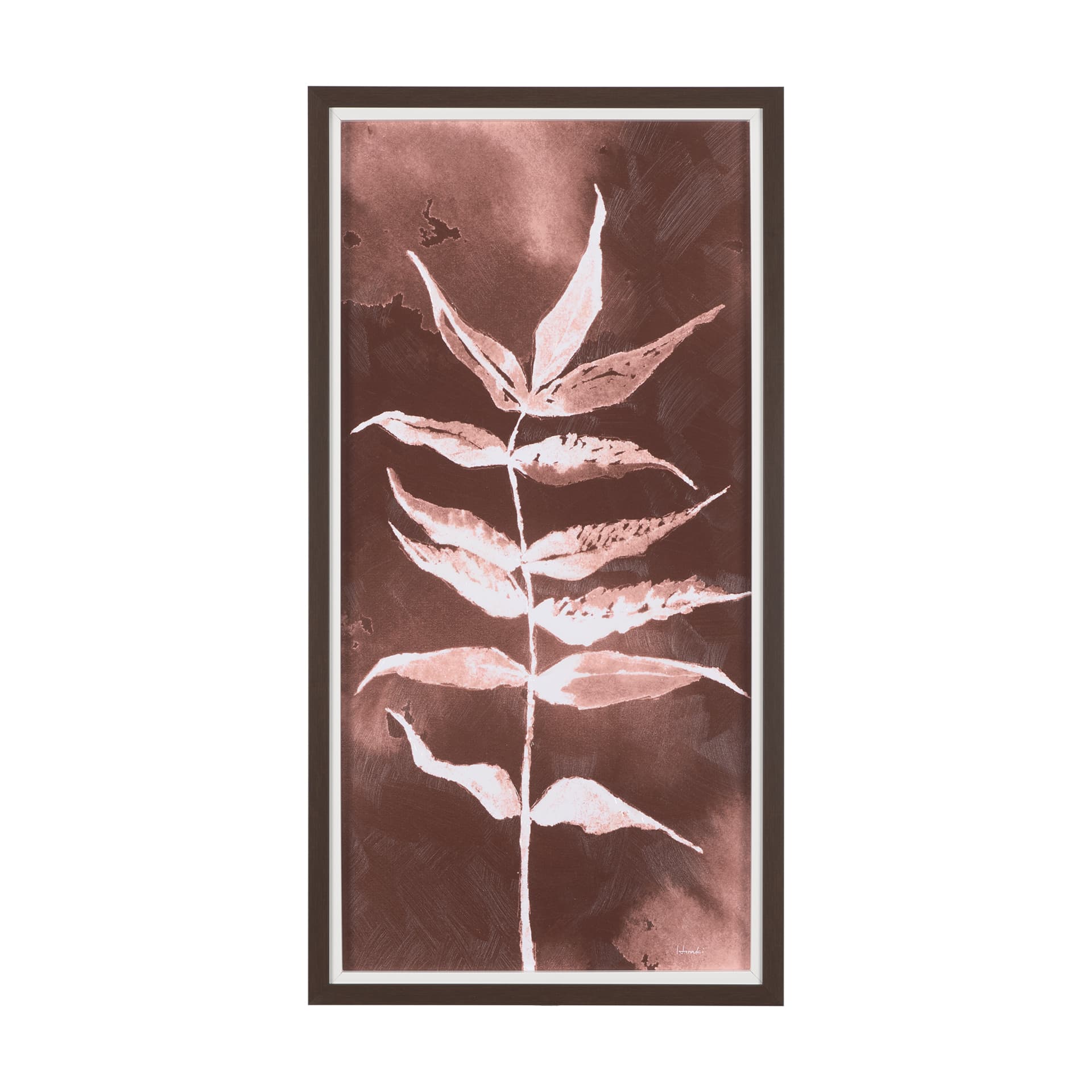 Sienna Silhouette II by Mercana Studio a Hand Embellished Textured Framed Art Print — product photograph