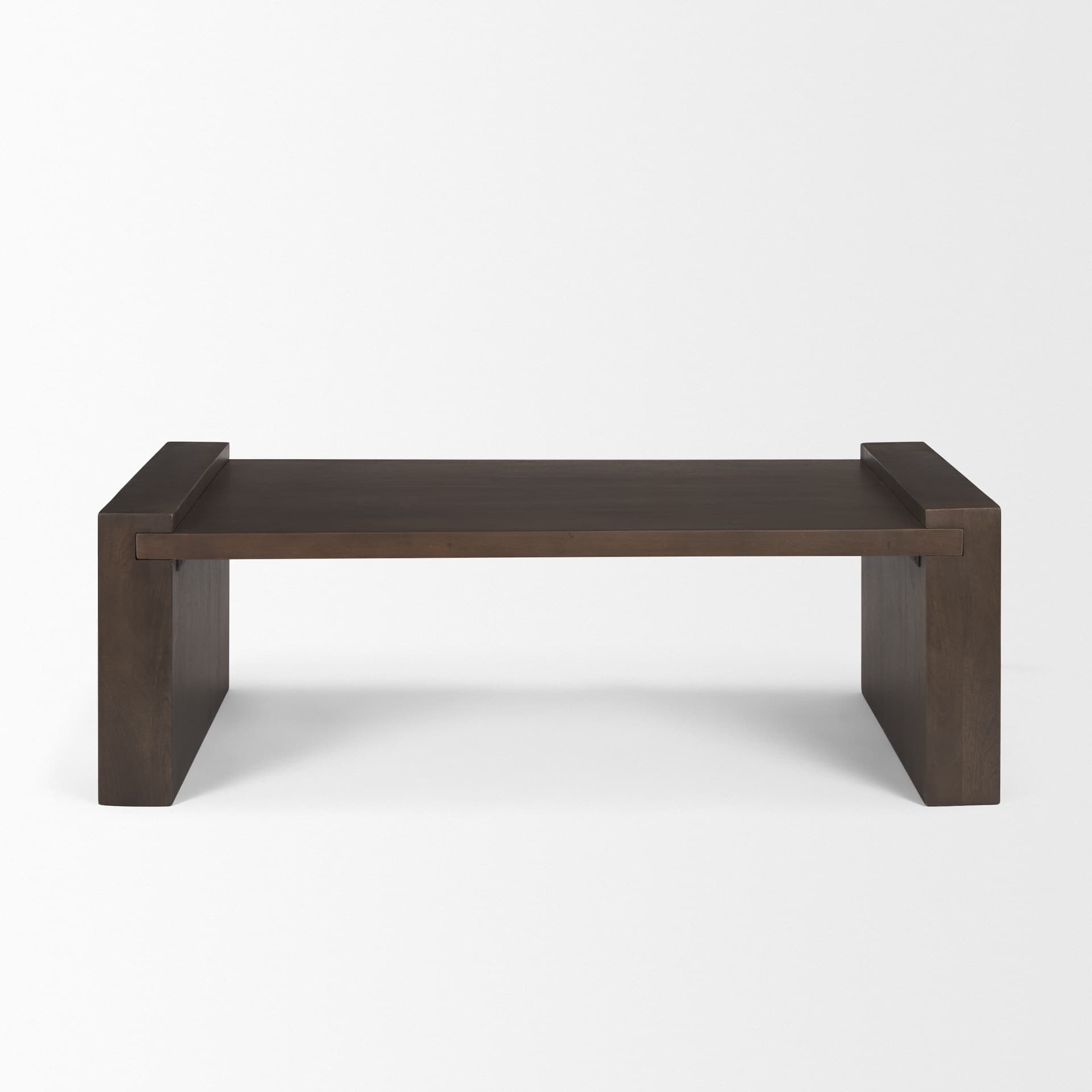 Wesson Dark Brown Wooden Rectangular Coffee Table — product photograph