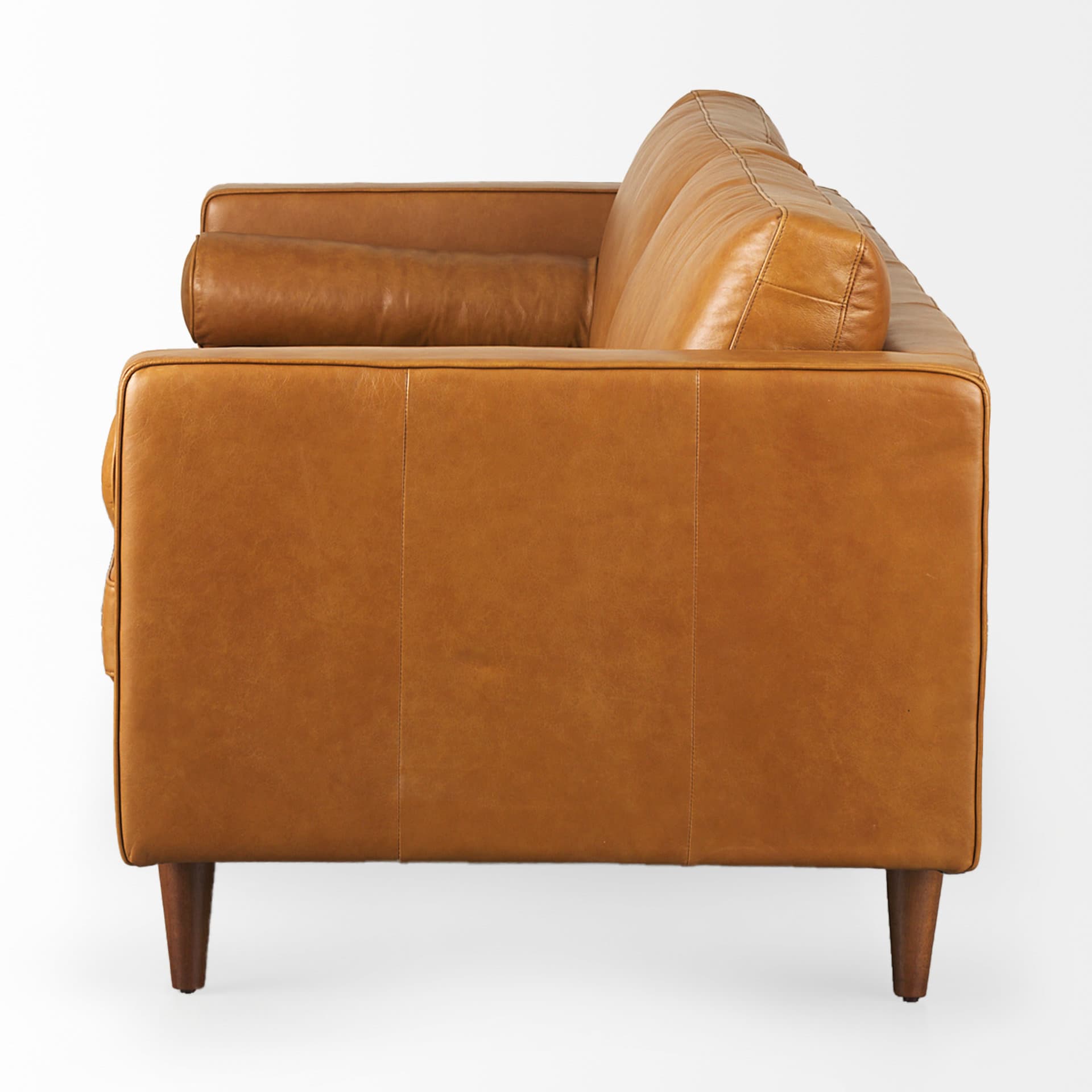 Svend 88.0L x 38.0W x 34.0H Tan Leather Sofa — product photograph
