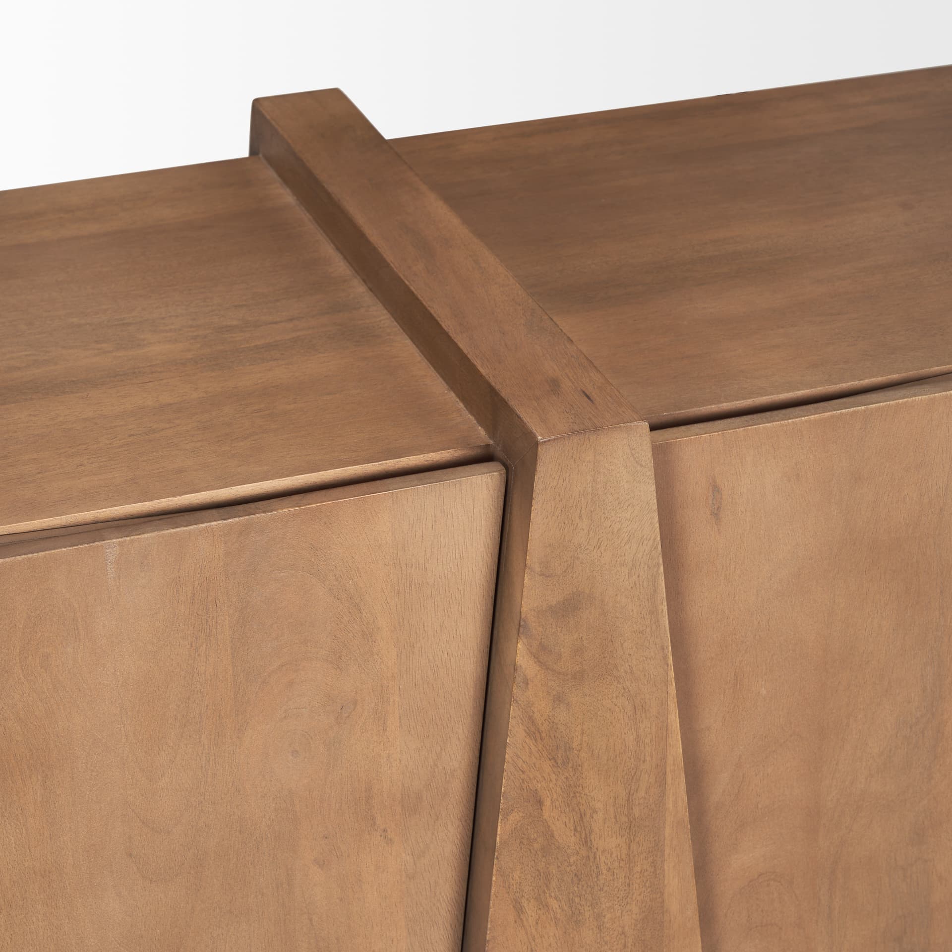Eula Medium Brown Wood 4-Door Sideboard — product photograph