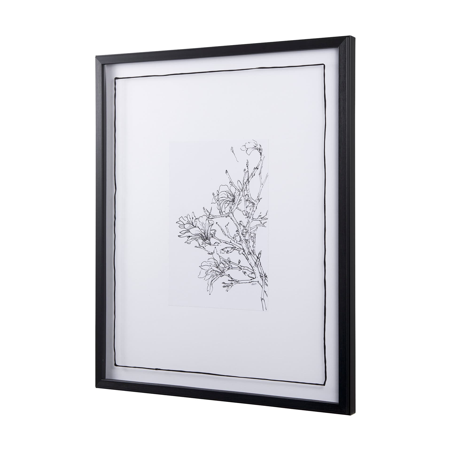 Spring Blooming VI by Mercana Studio a Hand Embellished Textured Framed Art Print Matted under Glass — product photograph