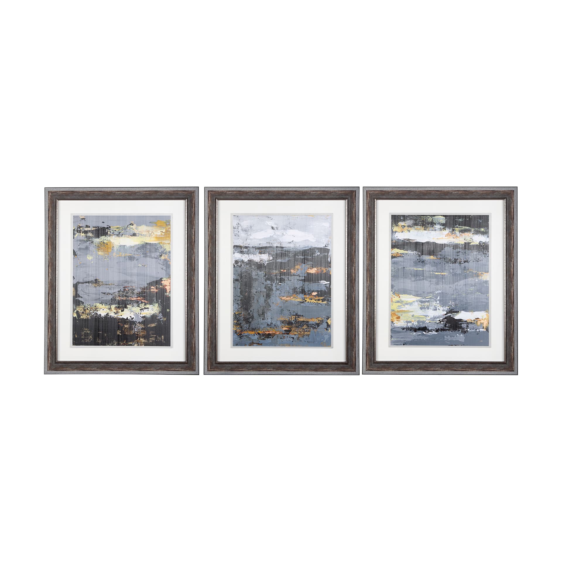 Silver and gold Inspiration I by Mercana Studio a Hand Embellished Textured Framed Art Print — product photograph