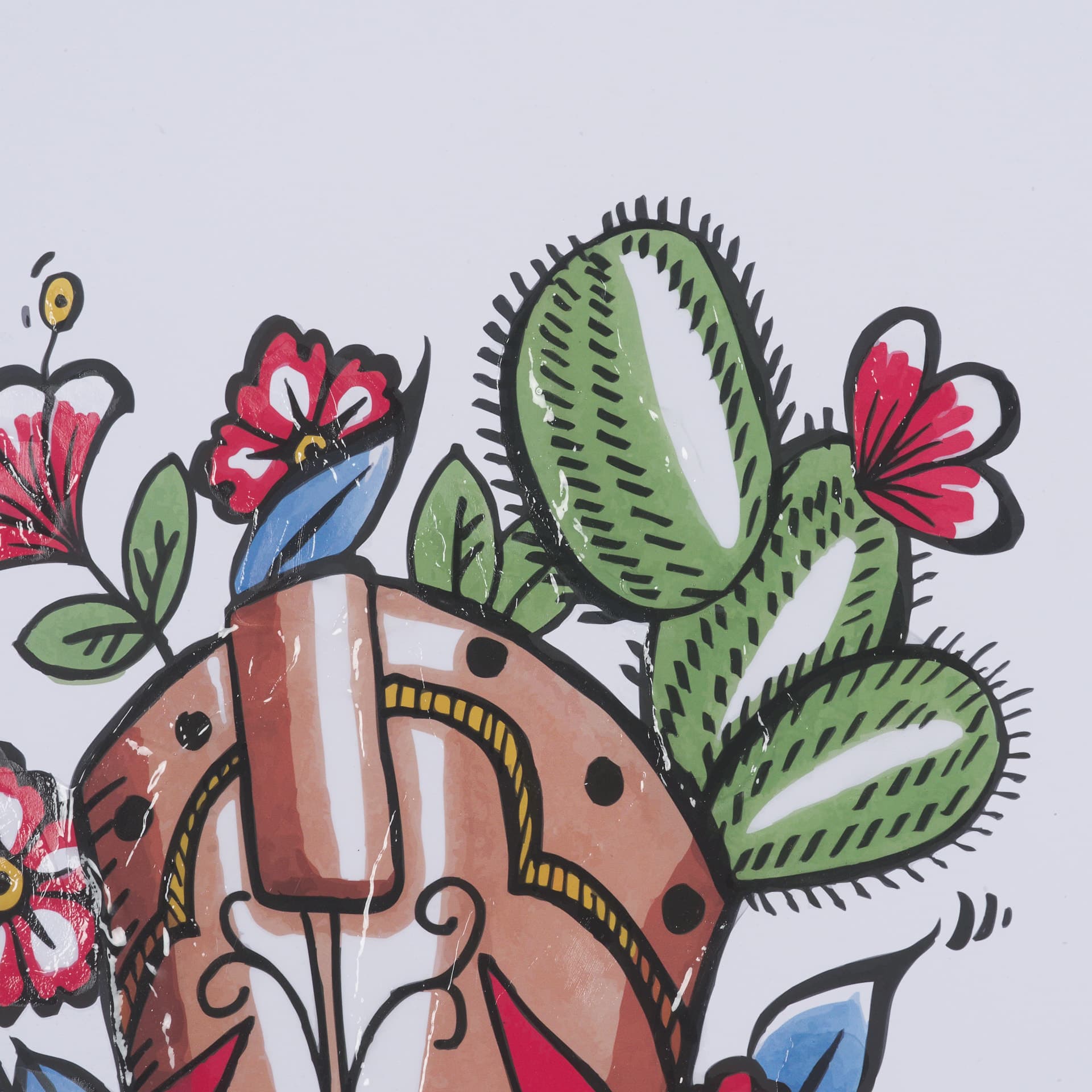 Wild West II by Mercana Studio Hand-Embellished Framed Artwork Matted under Glass — product photograph