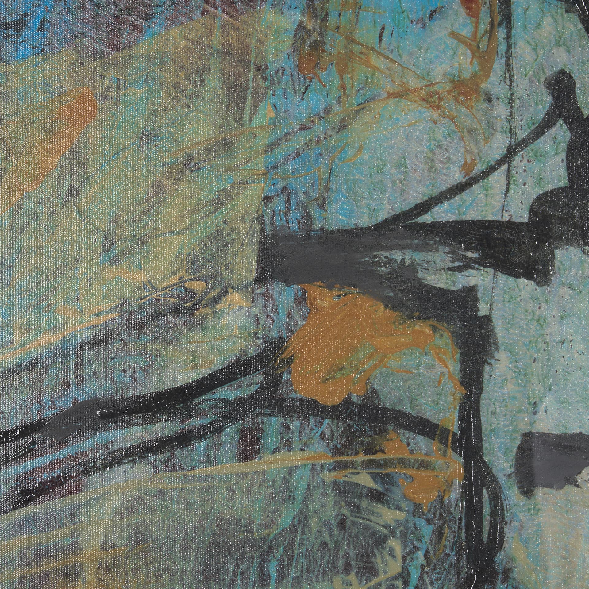 Happenings I by Mercana Studio a Hand Embellished Textured Framed Art Print Matted under Glass — product photograph