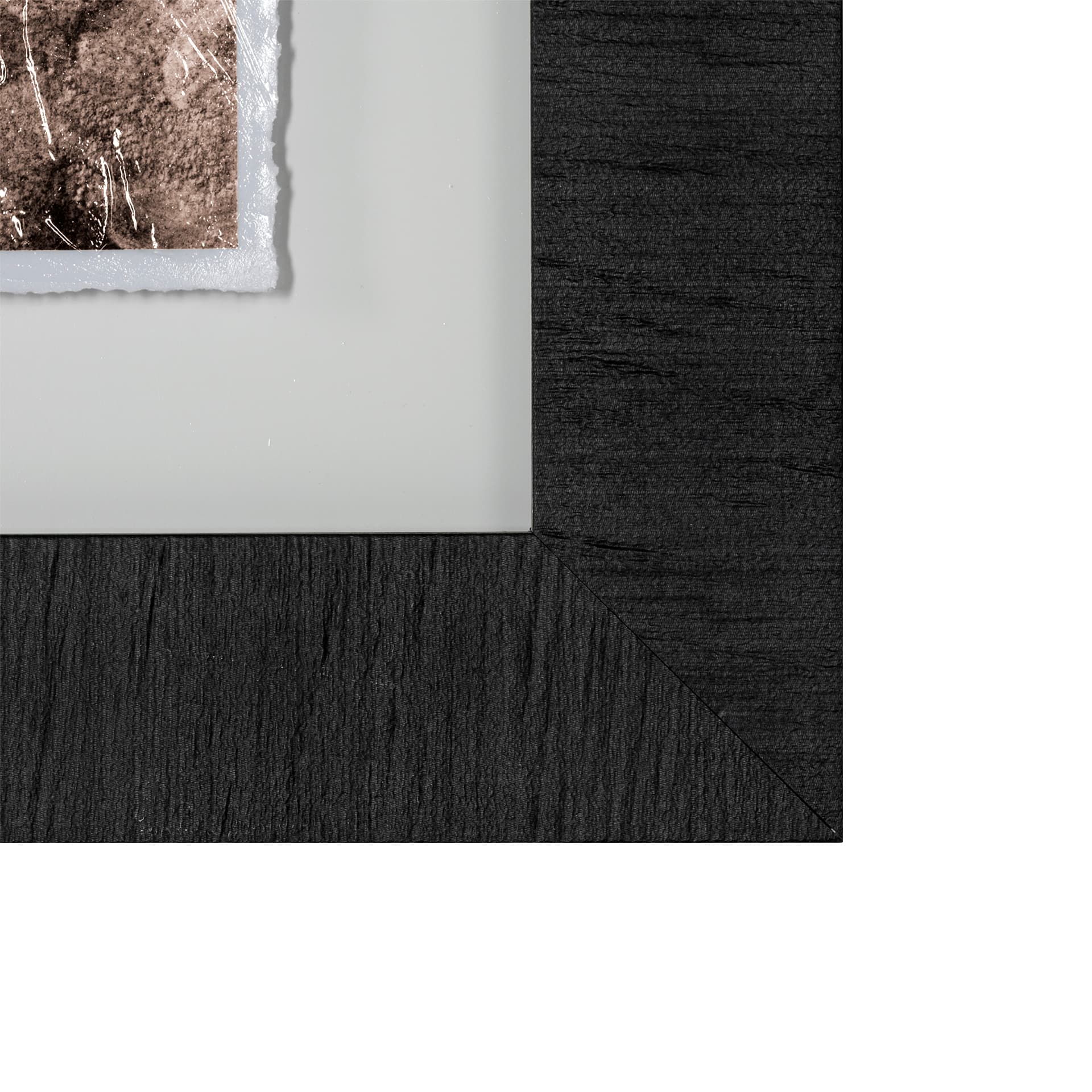 Rhino Blue by Mercana Studio a Hand Embellished Textured Framed Art Print Matted under Glass — product photograph