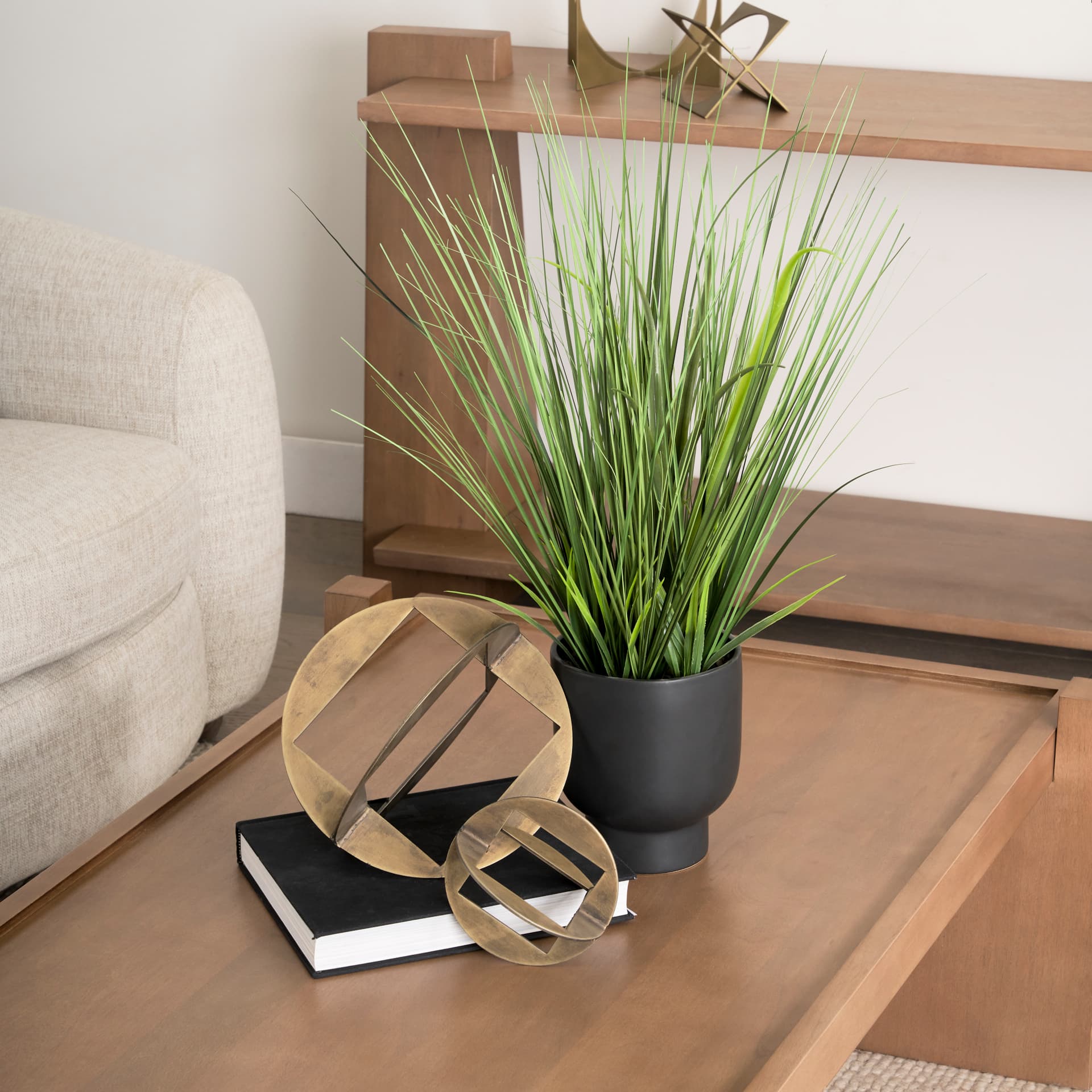Cusco I (Small) 5L x 5W Gold Geometric Decorative Object — product photograph