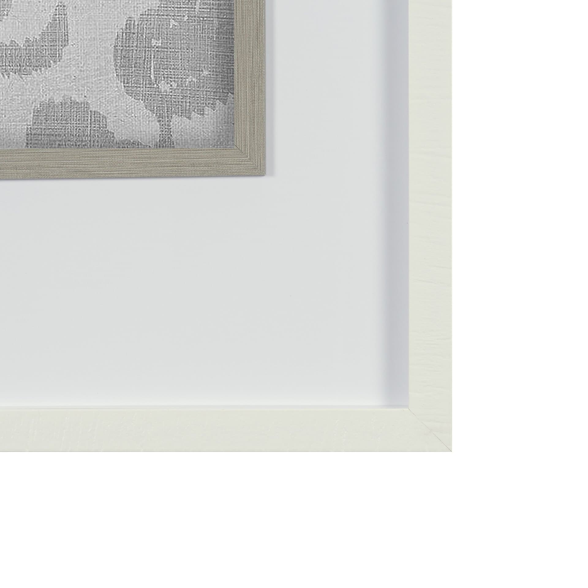 Shadow Ikat I by Chariklia Zarris a Hand Embellished Textured Framed Art Print Matted under Glass — product photograph