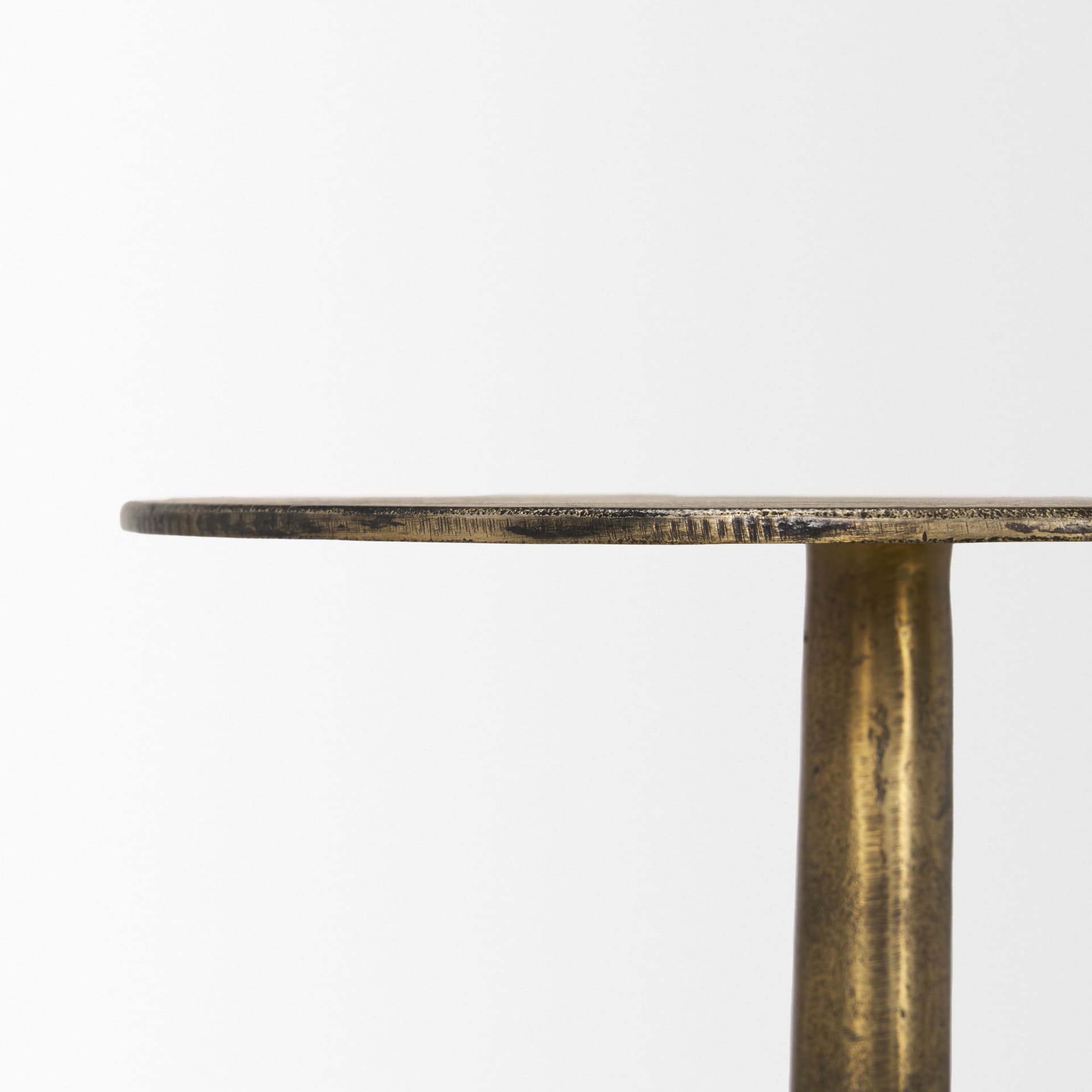 Risha Small Gold Metal Accent Table — product photograph