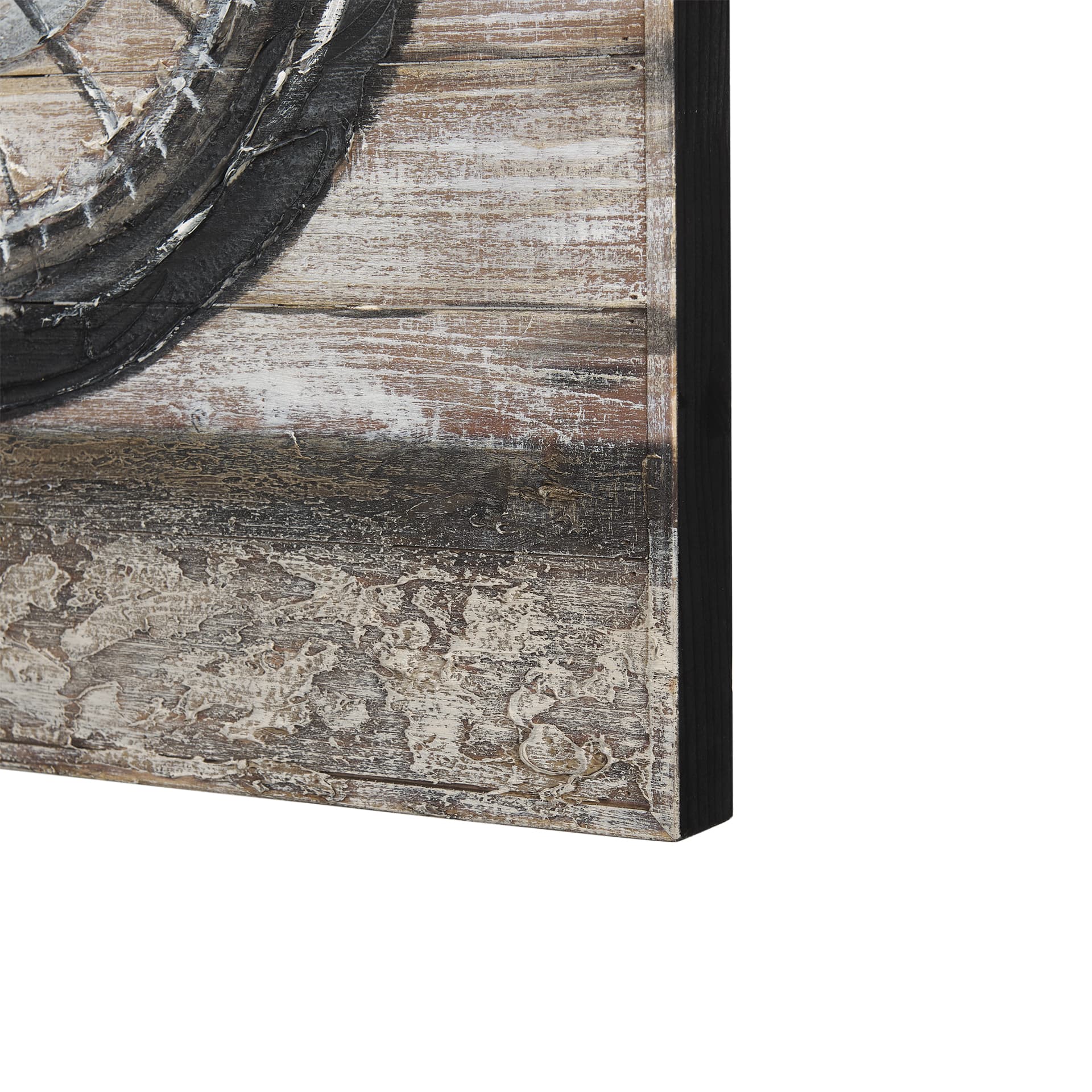 Vintage Cylinder 60x36 Hand Painted on Wood Oil Painting — product photograph