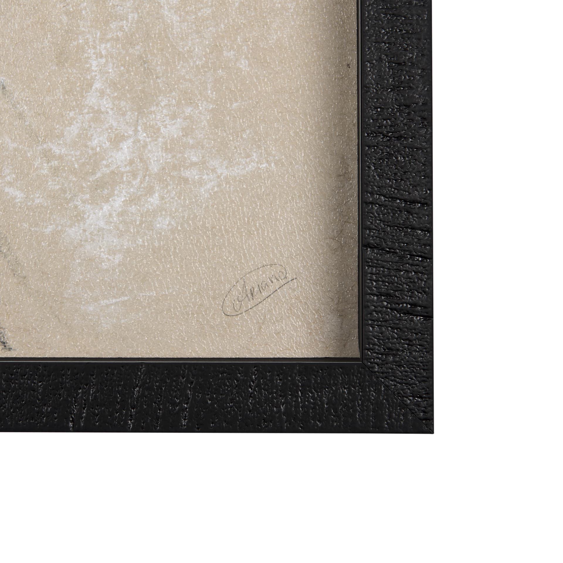 Sketch of Animal V (Goat) by Mercana Studio Hand Embellished Framed Art Print Matted under Glass — product photograph