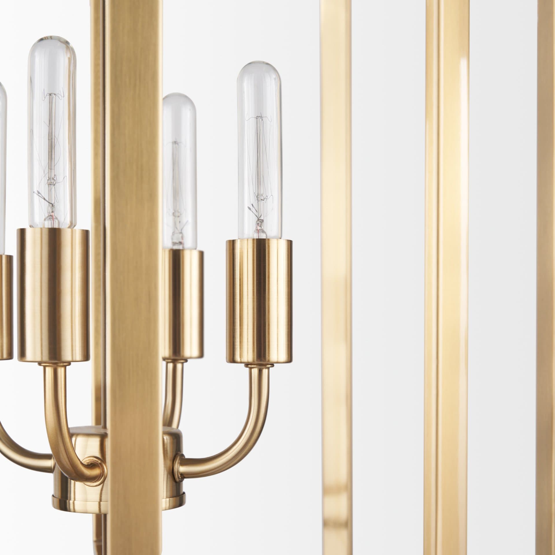 Colleen Antiqued Gold Metal 4-Light Chandelier — product photograph