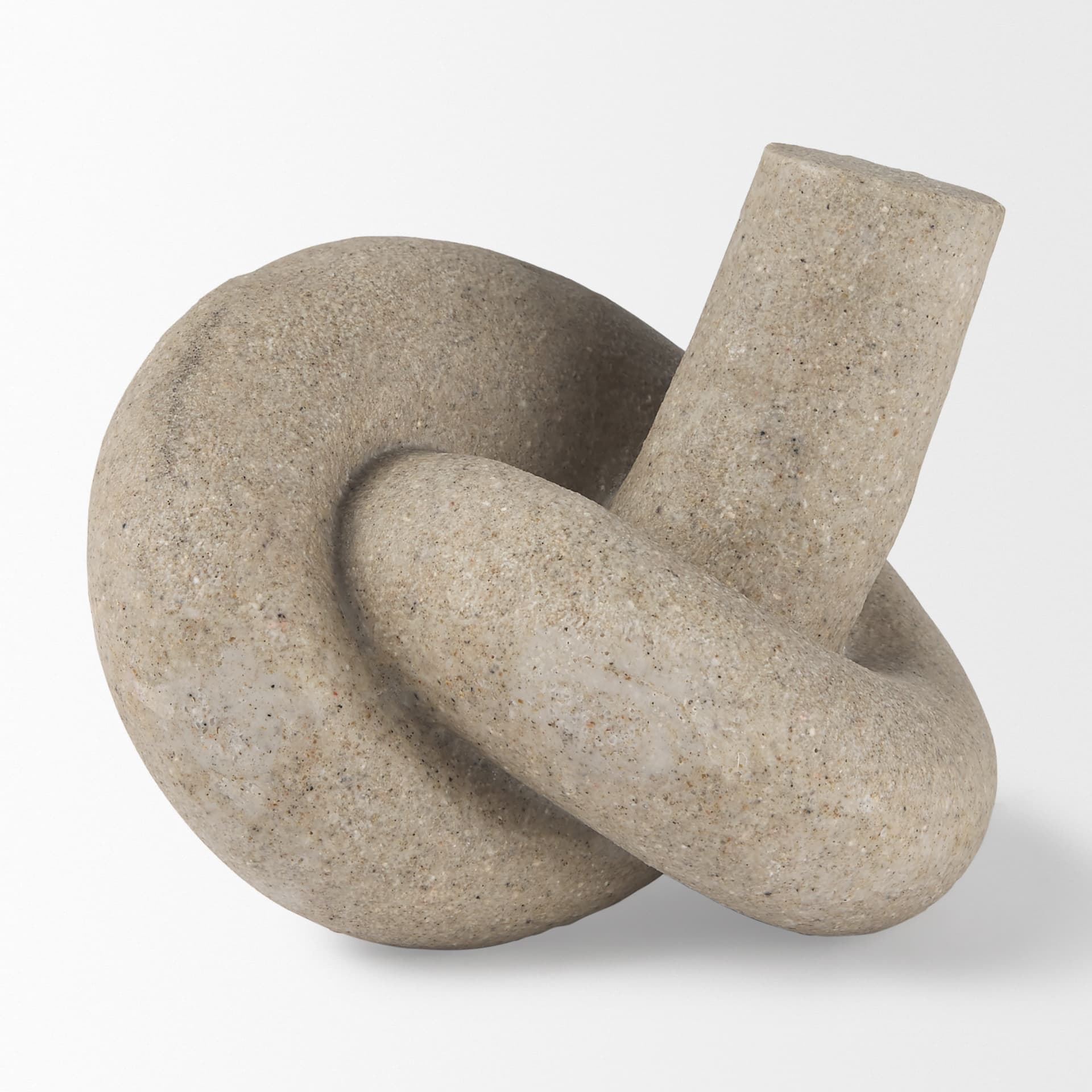 Otto Sandstone Resin Small Knot Sculpture Decorative Object — product photograph