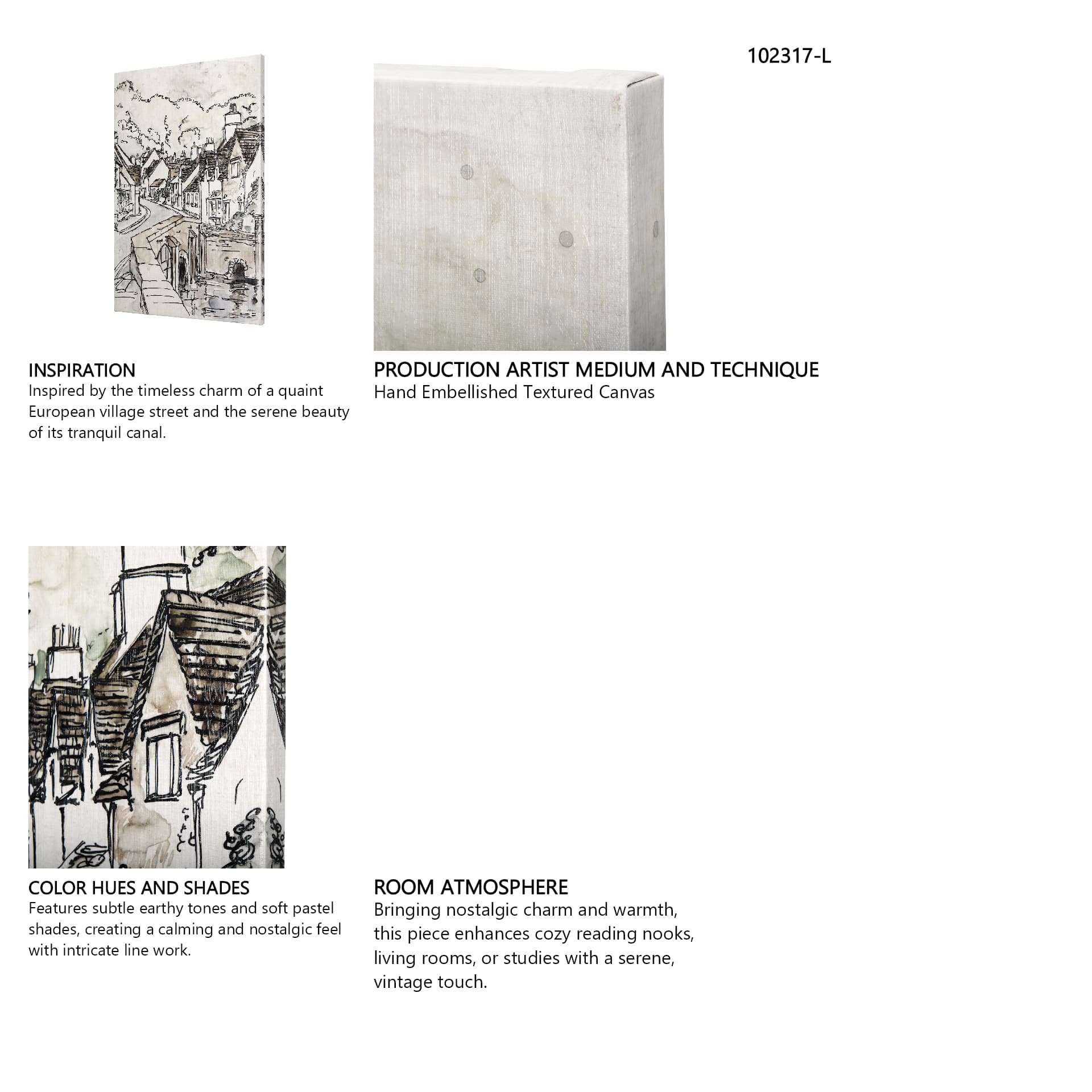 Travel Memories VI by Mercana Studio a Hand Embellished Textured Canvas — in a styled room