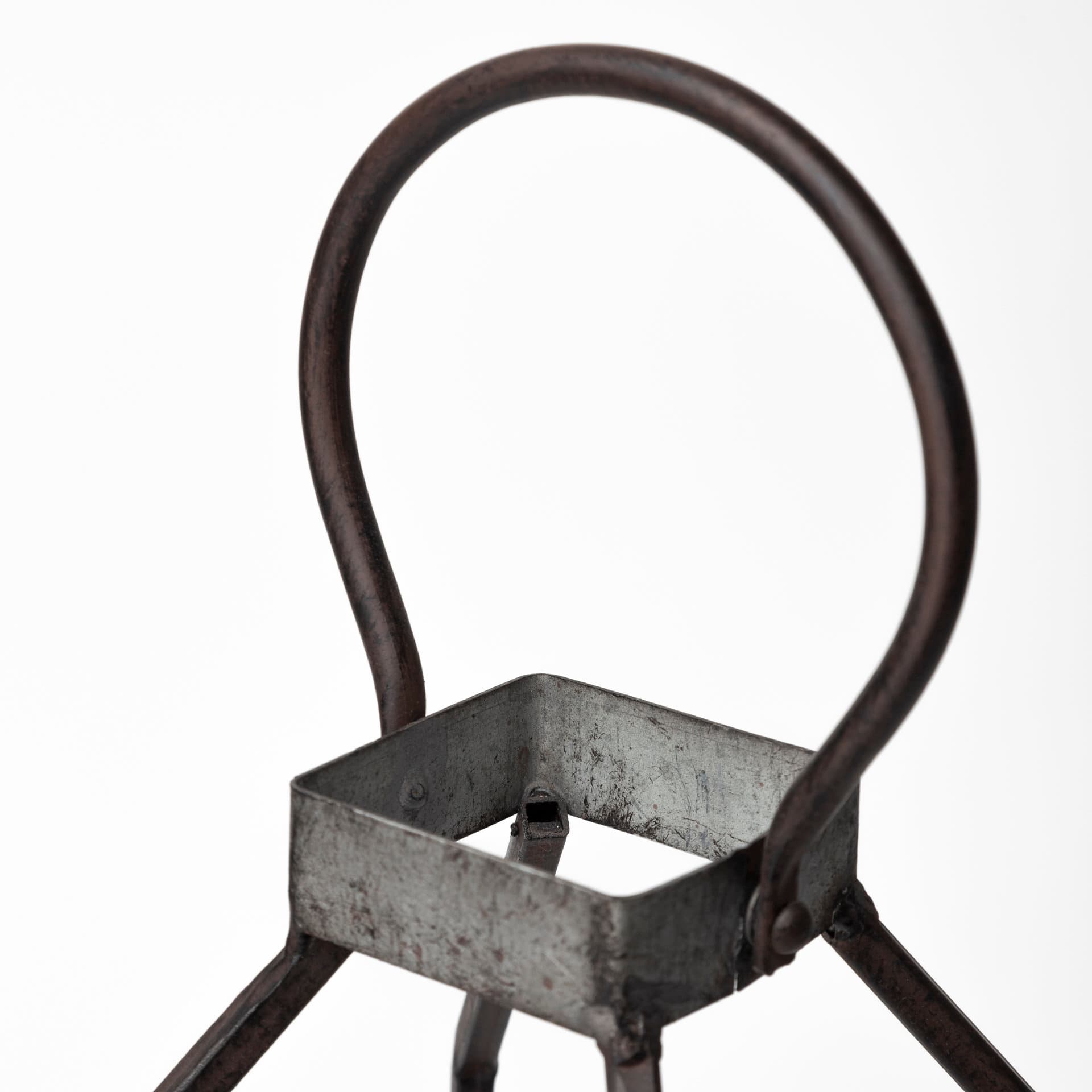 Kingston II Small Rustic Metal Framed Table Candle Holder — product photograph