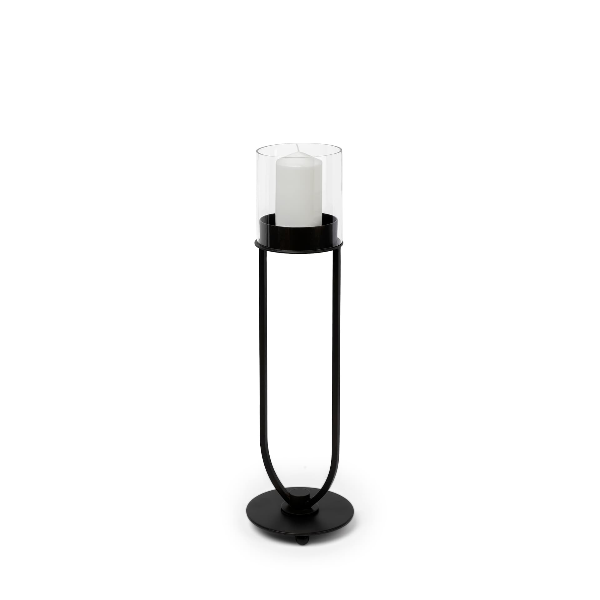 Salah I Small Black Iron Table Candle Holder — product photograph