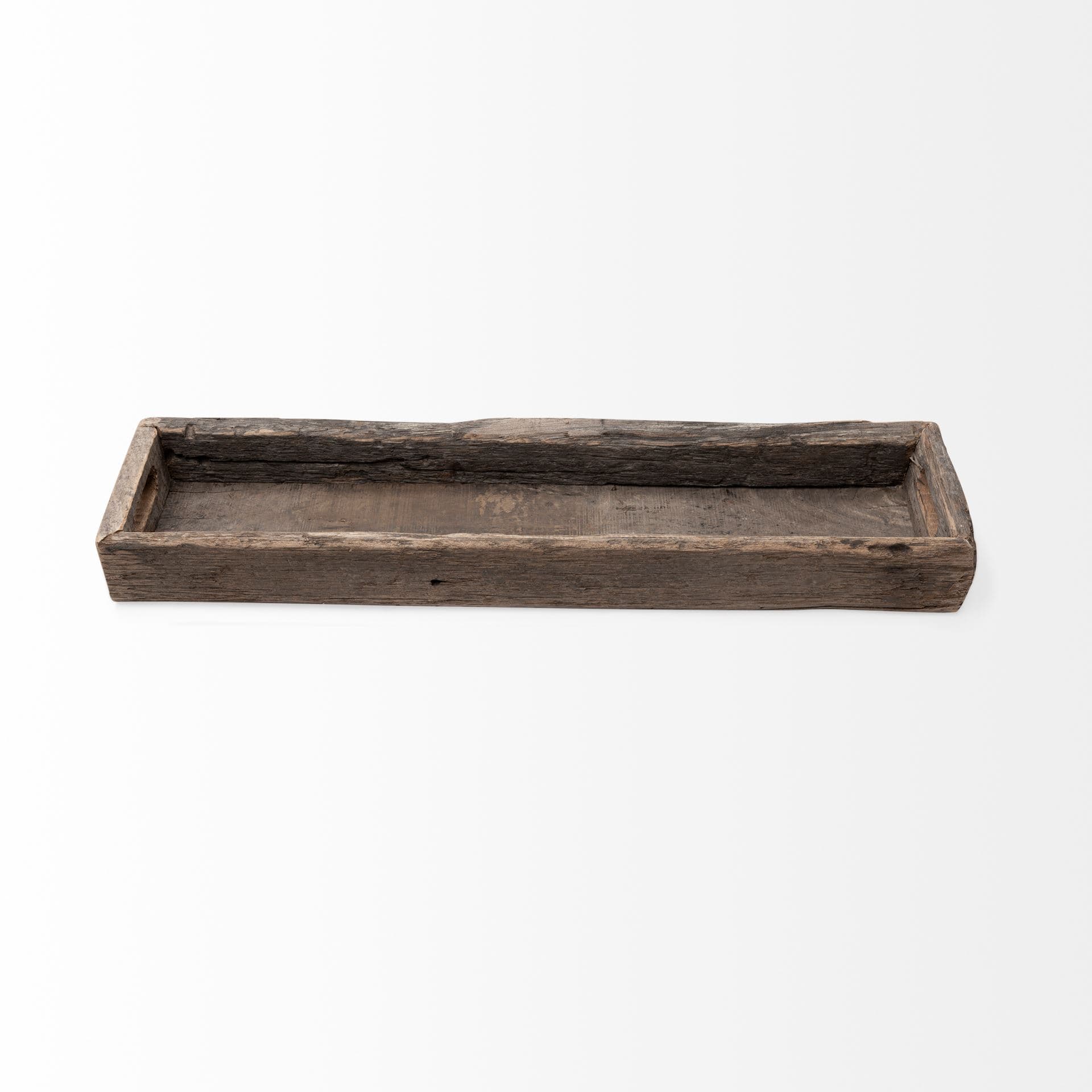 Vernon (Medium) 30L x 7W Brown Reclaimed Wood Tray — product photograph