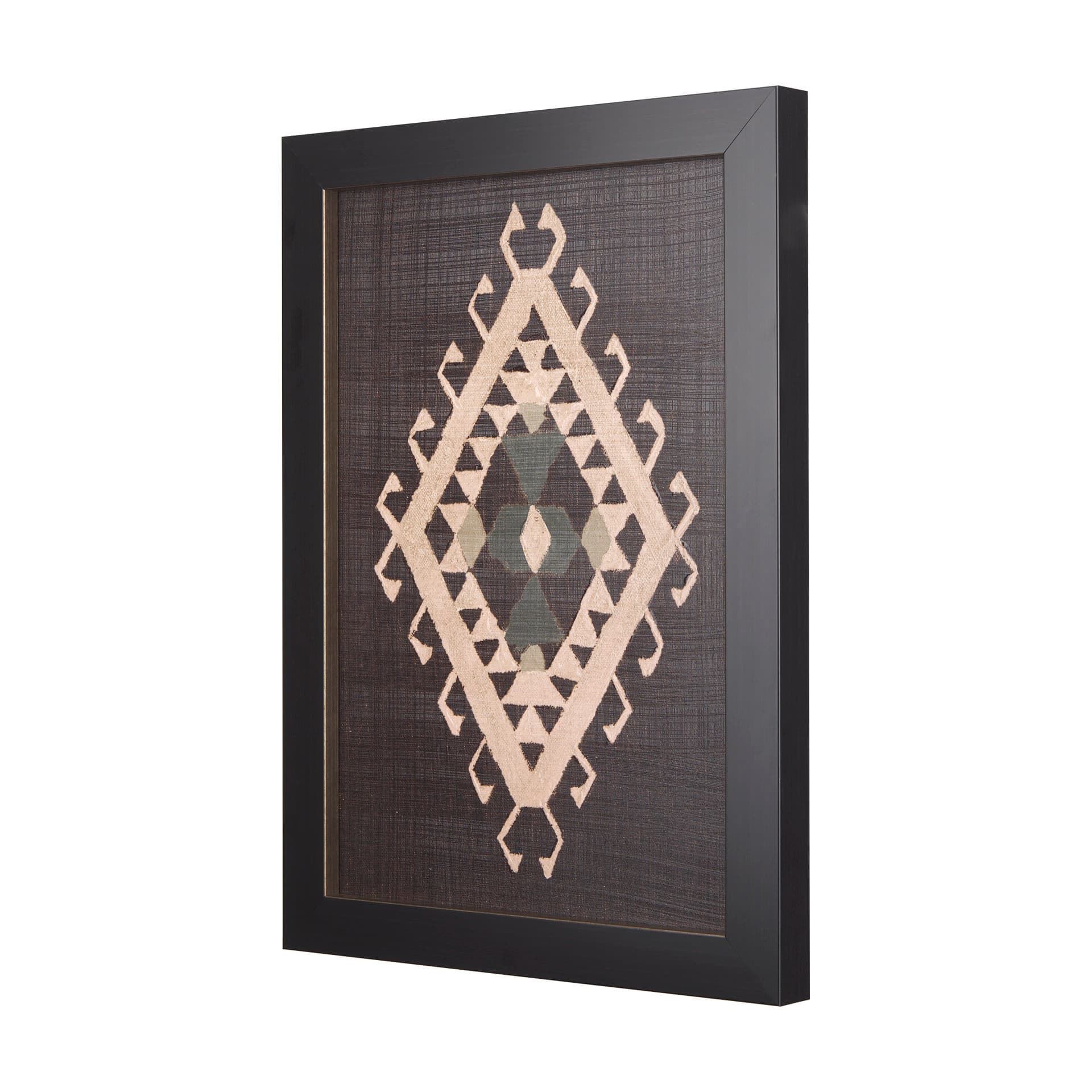 Brown Tapestry V by Mercana Studio a Hand Embellished Textured Framed Art Print — product photograph