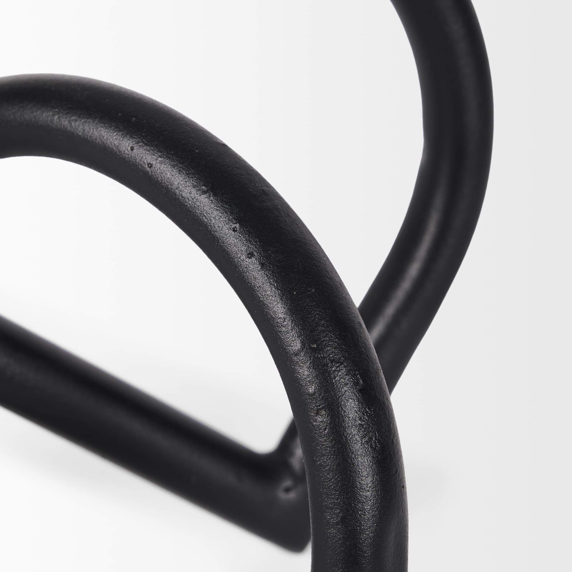 Locke Large Matte Black Metal Decorative Object — product photograph