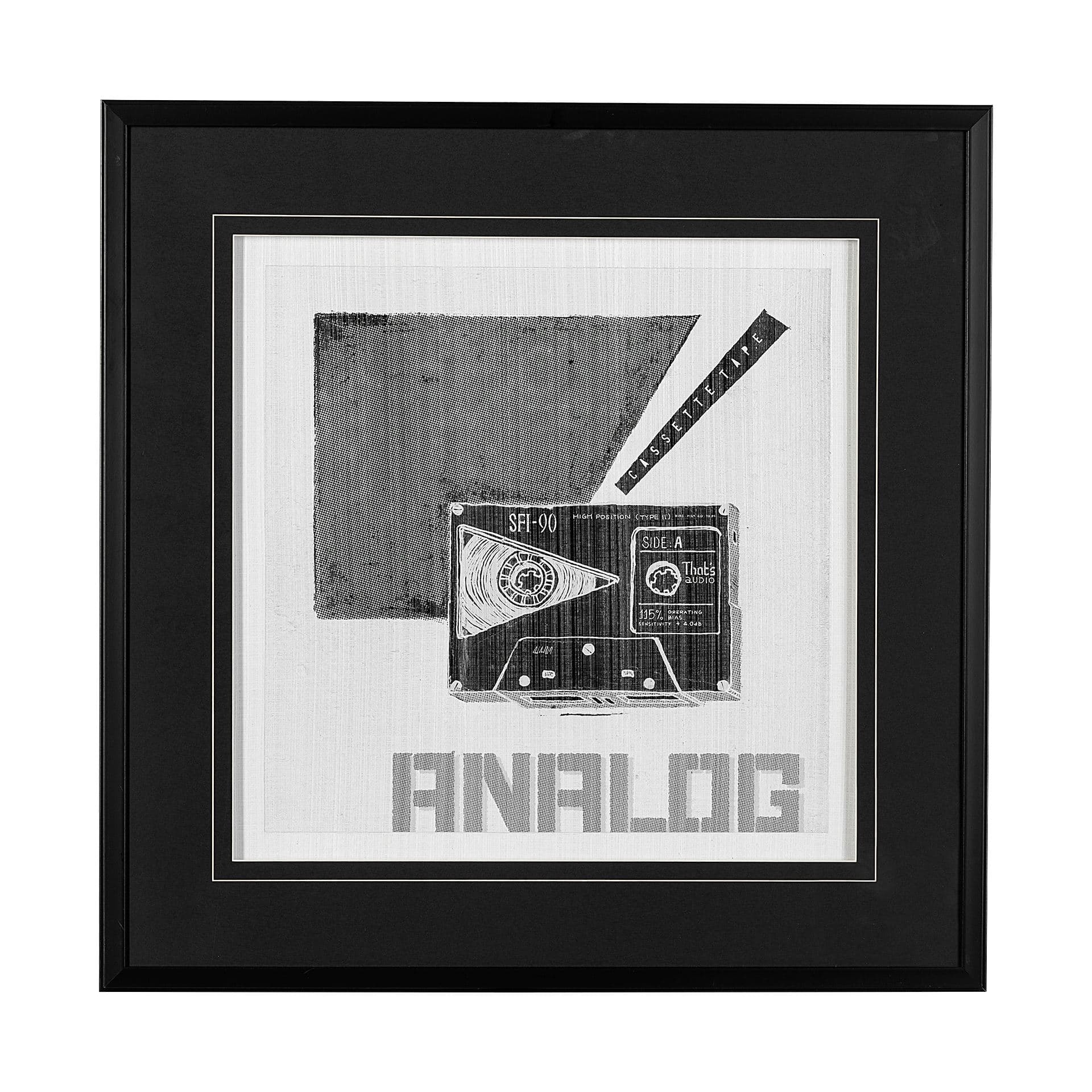 Cassette Tape I by Alarm a Hand Embellished Textured Framed Art Print Matted under Glass — product photograph