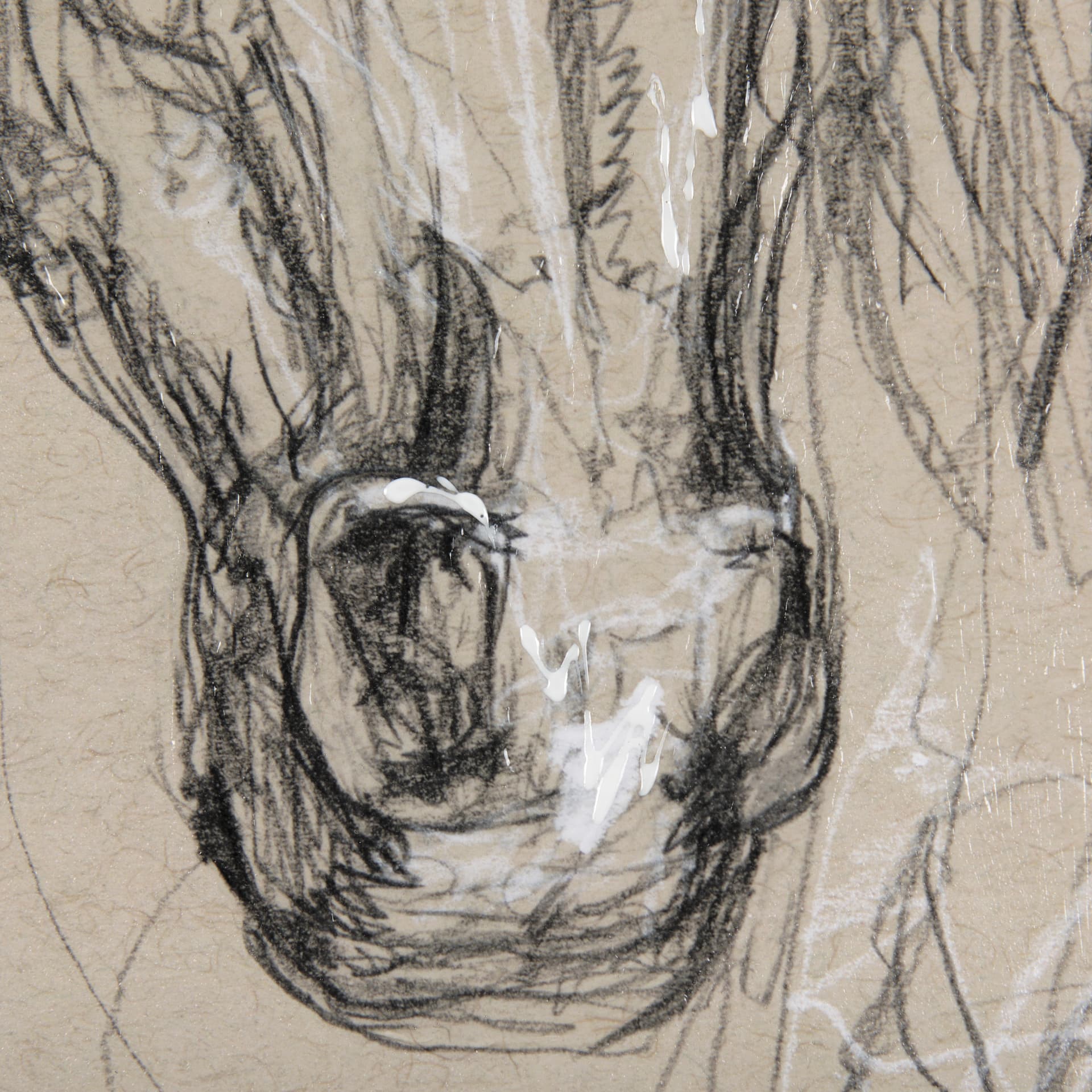 Sketch of Animal VII (Horse) by Mercana Studio a Hand Embellished Textured Framed Art Print — product photograph