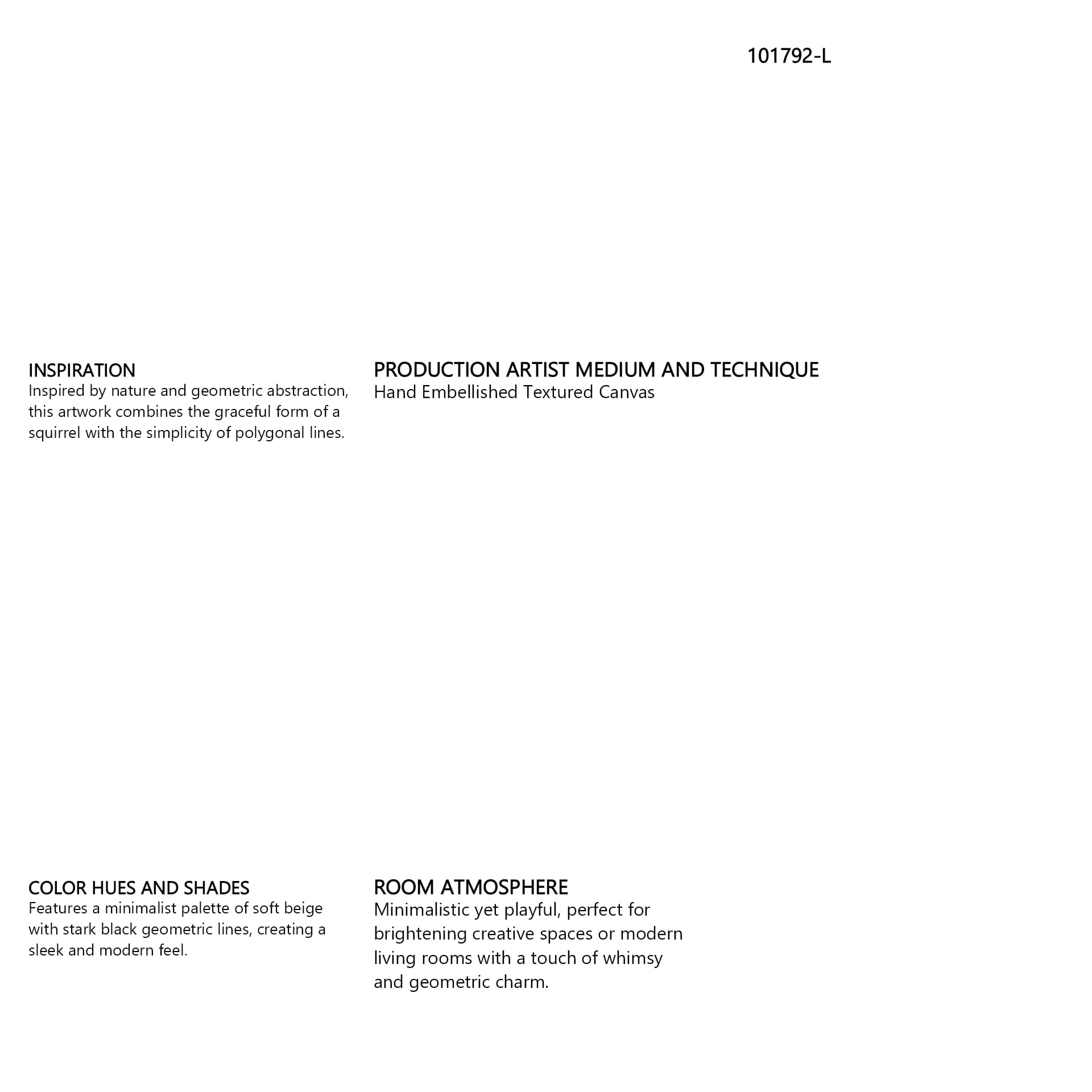 Geo Squirrel by Mercana Studio a Hand Embellished Textured Canvas — in a styled room