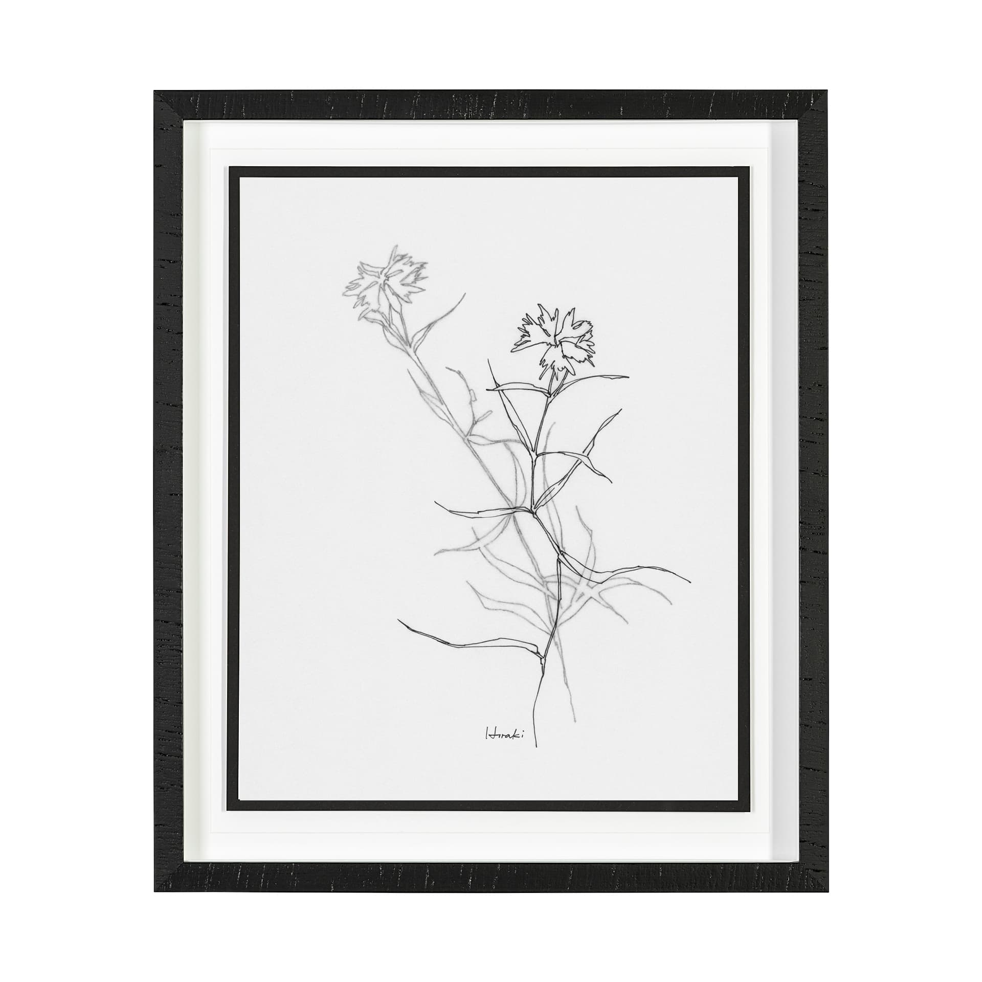 Arrangement II by Hiraki a Framed Art Print Matted under Glass — product photograph