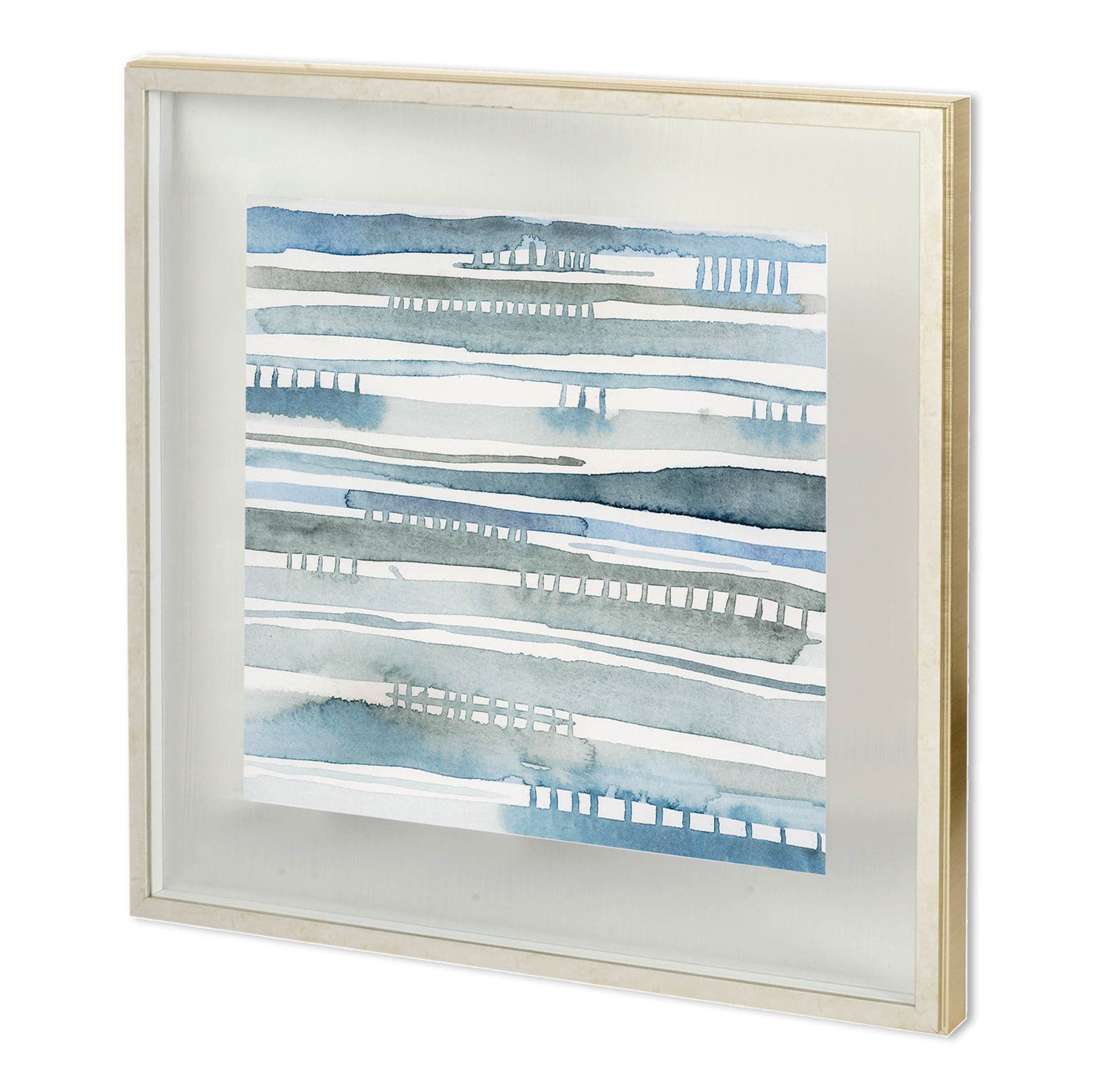 Water Patterns I by Mercana Studio a Hand Embellished Textured Framed Art Print Matted under Glass — product photograph