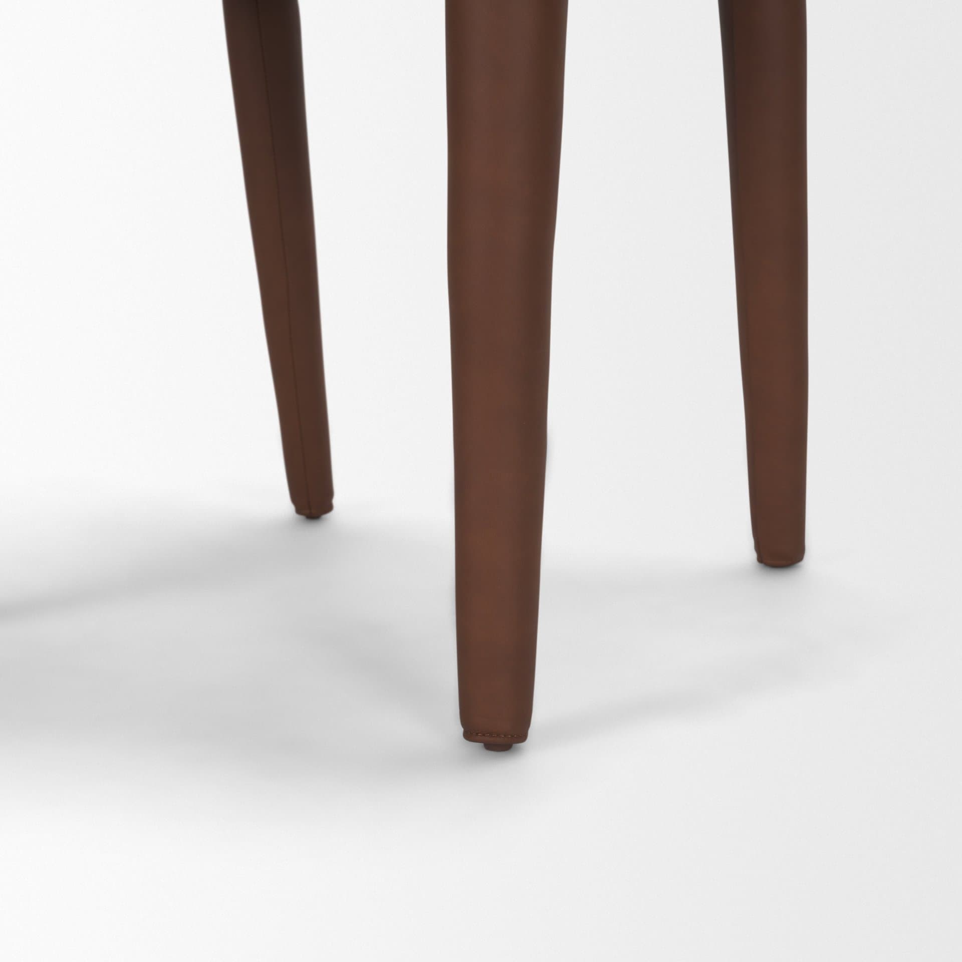 Marek Wingback Dining Arm Chair | Nutmeg Leather w/ Wood — product photograph