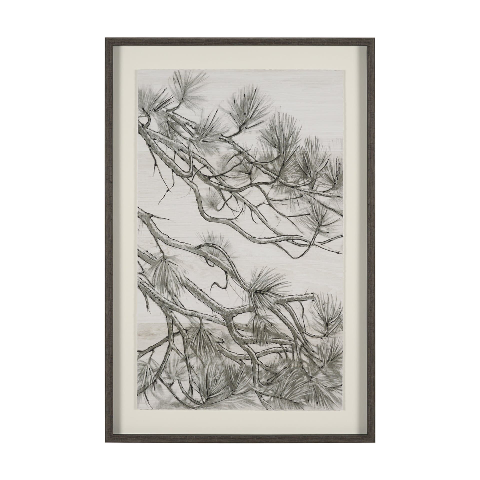 Ponderosa Whisper C by Mercana Studio Hand Embelished Framed Artwork Matted under Glass — product photograph