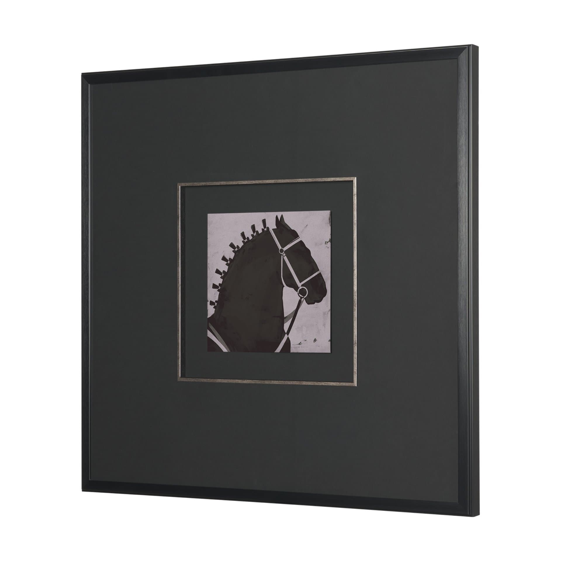 Steed 2 by Mercana Studio Hand-Embellished Framed Artwork Matted under Glass — product photograph