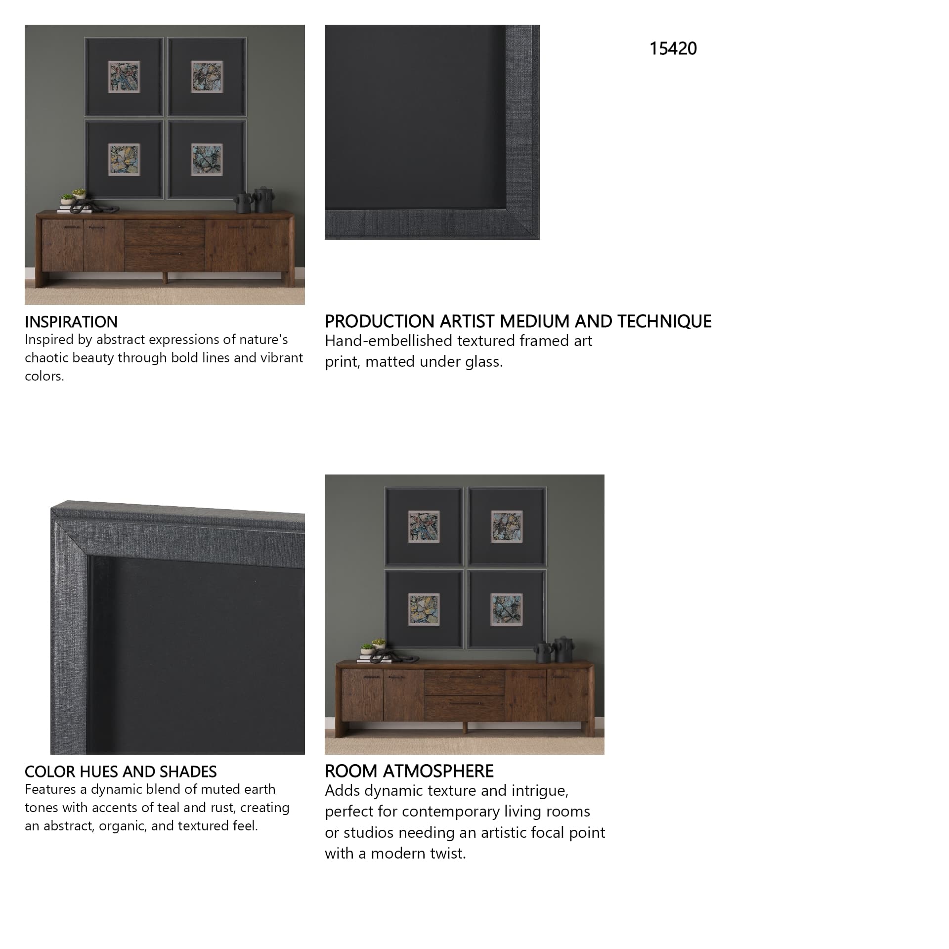 Passtime I by Mercana Studio a Hand Embelished Textured Framed Art Print Matted under Glass — in a styled room