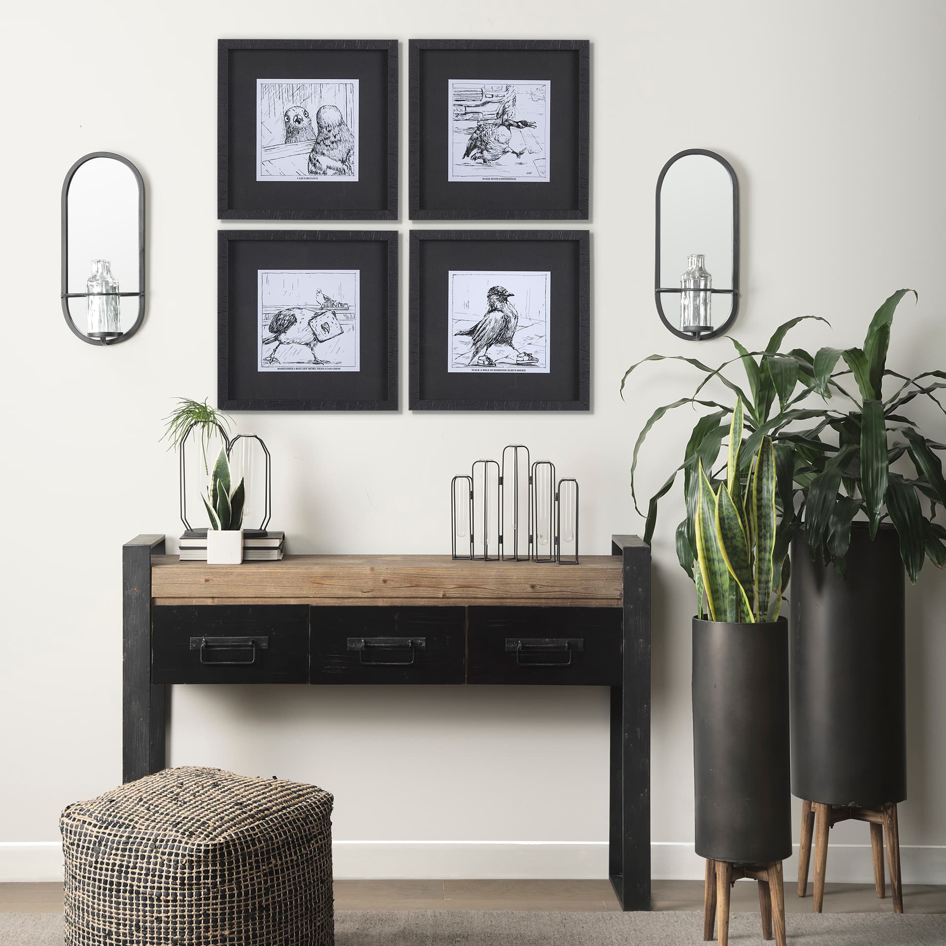 Animal Talk III by Mercana Studio a Framed Art Print Matted under Glass — in a styled room