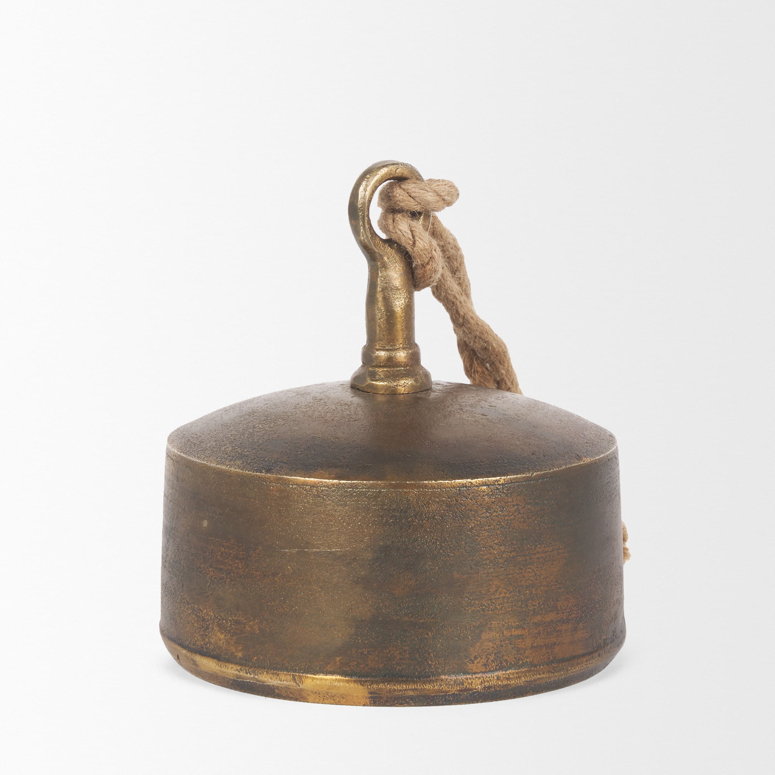Quincy Large Gold Metal Decorative Bell Object — product photograph